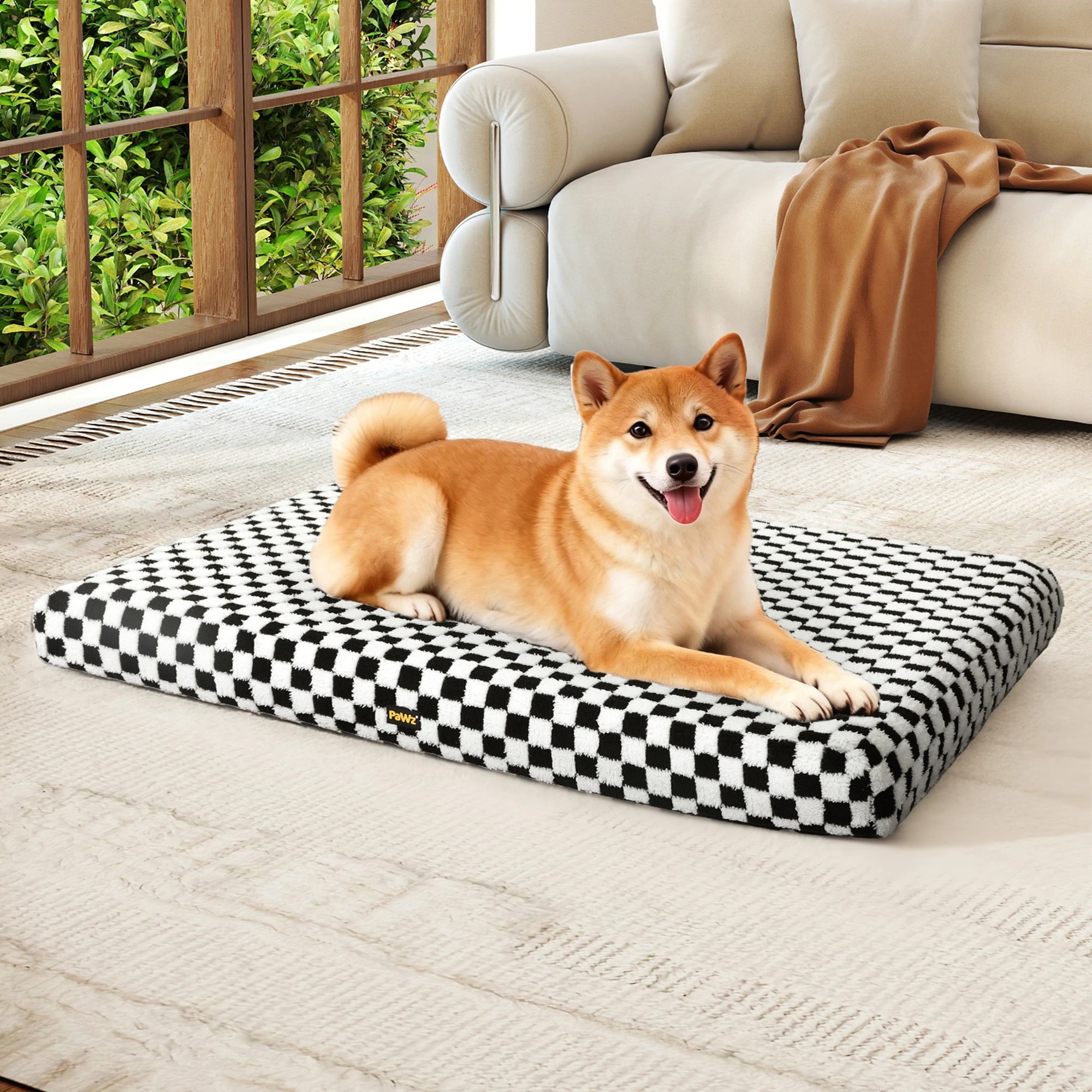 7 Pawz Orthopedic Pet Bed Square Checkerboard L, 7 of 9