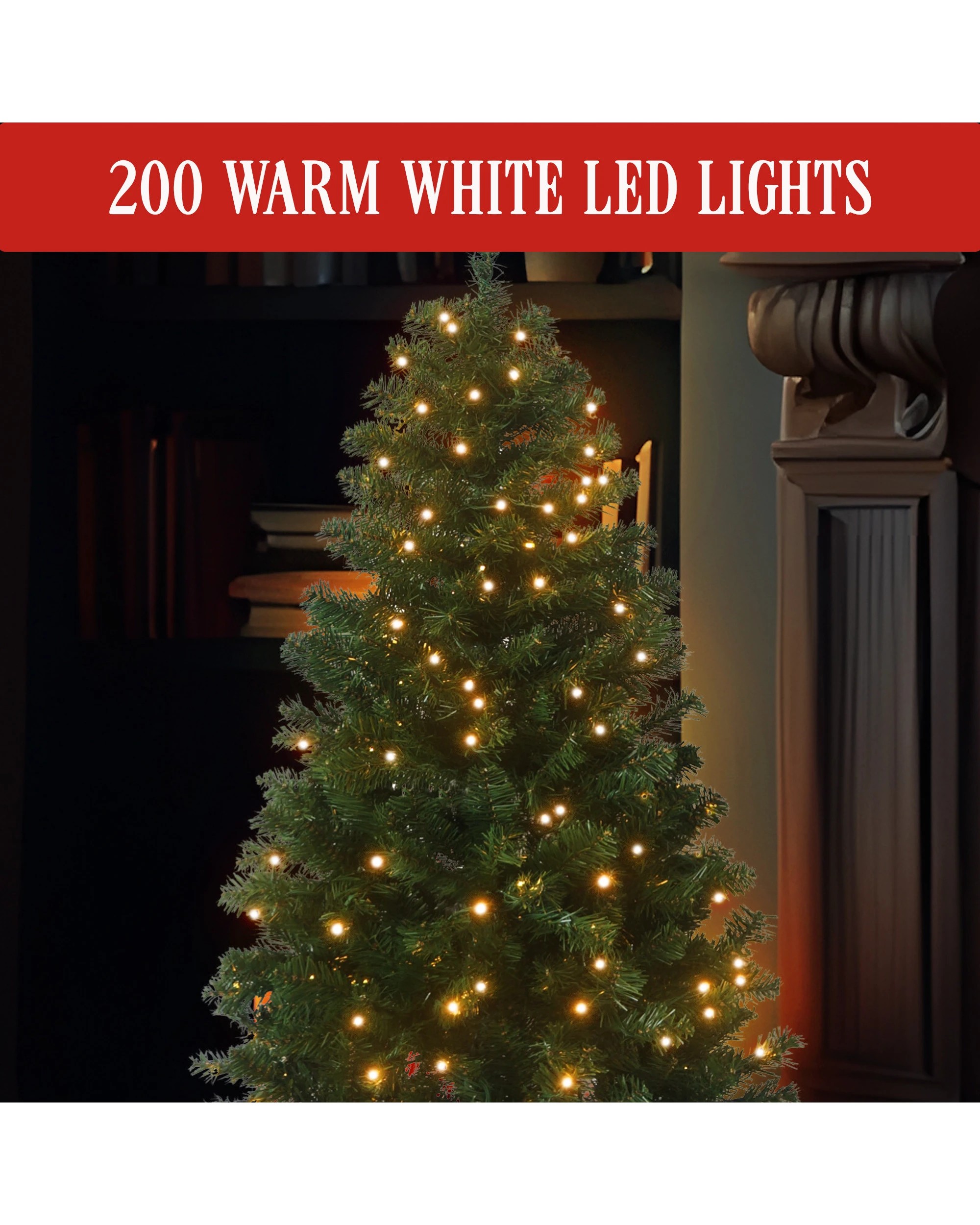 5 Christabelle 137cm Pine Slimline Christmas Tree With Led Lights, 5 of 6