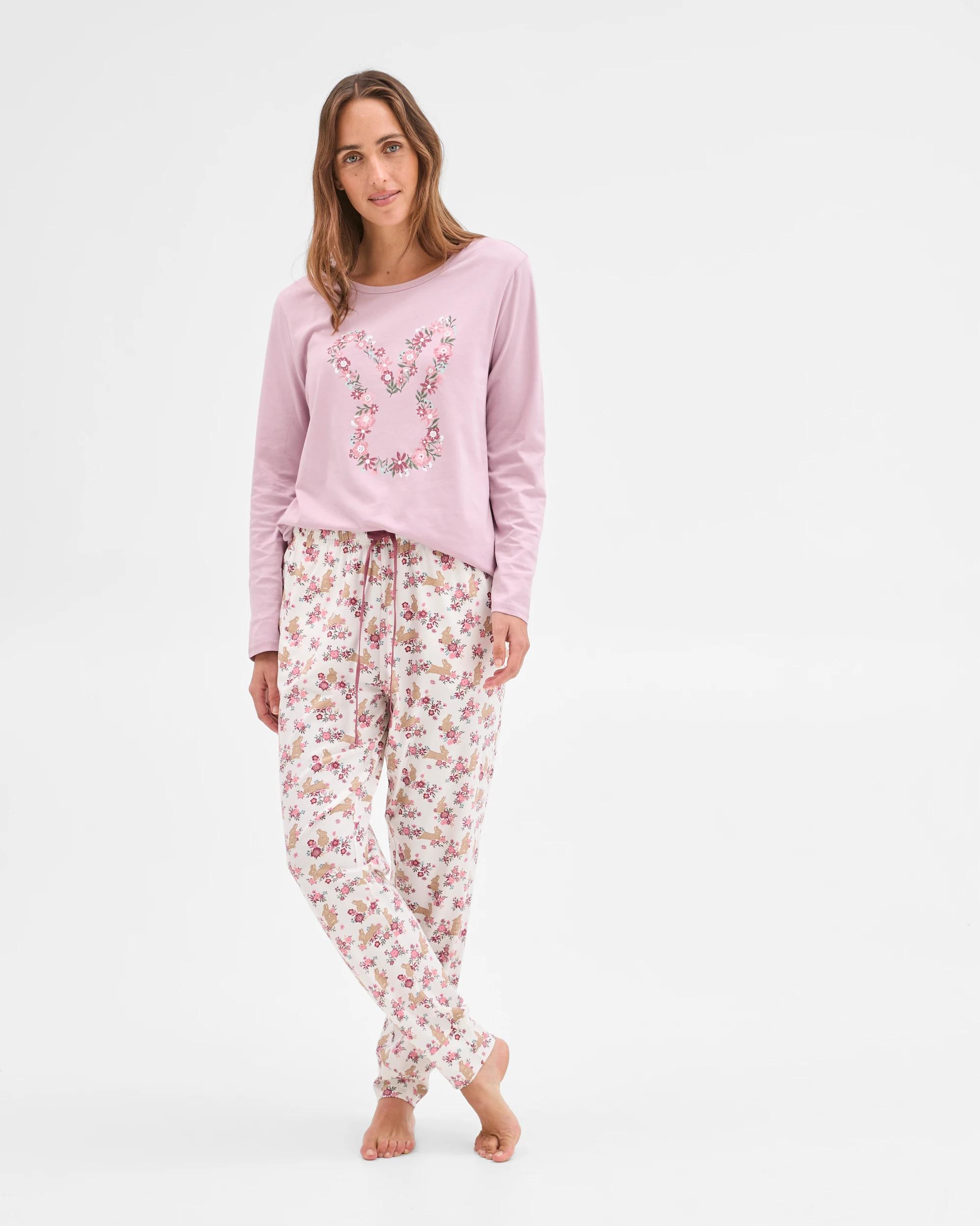 1 Target Woman Australian Cotton Easter Bunny Floral Jogger Sleep Pants BUNNY FLORAL, 1 of 6
