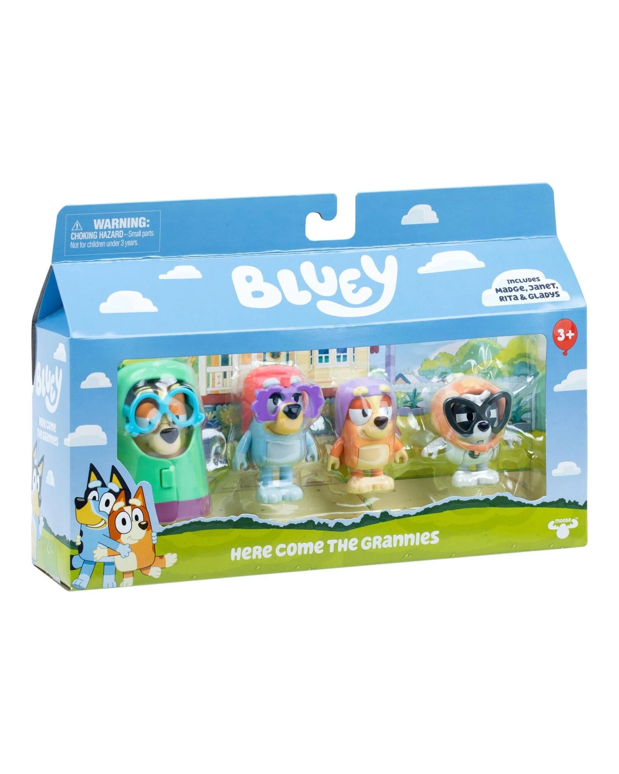 3 Bluey Here Come the Grannies Action Figure 4 Pack, 3 of 7