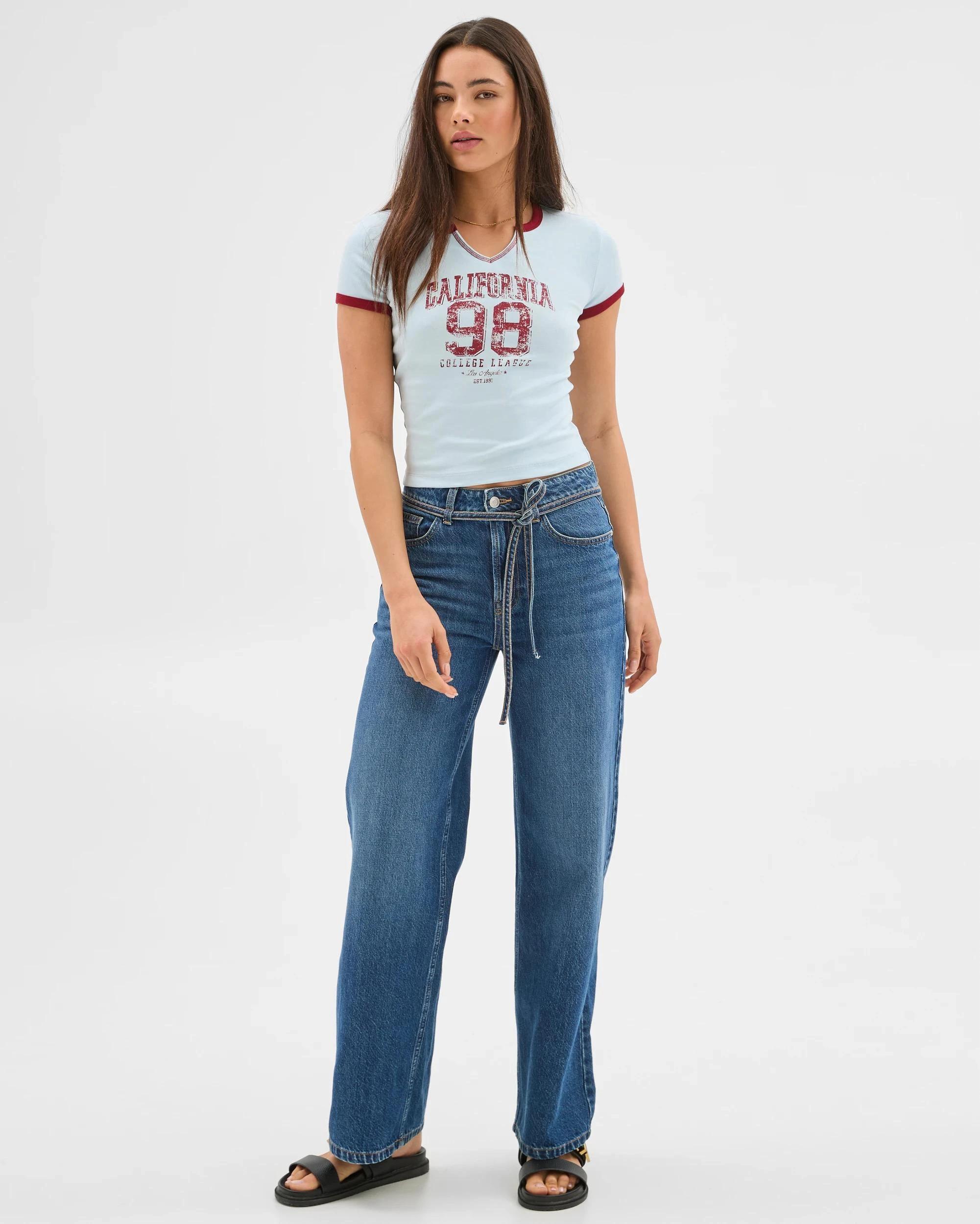 2 Australian Cotton Notched Baby T-Shirt - Lily Loves LIGHT BLUE, 2 of 6