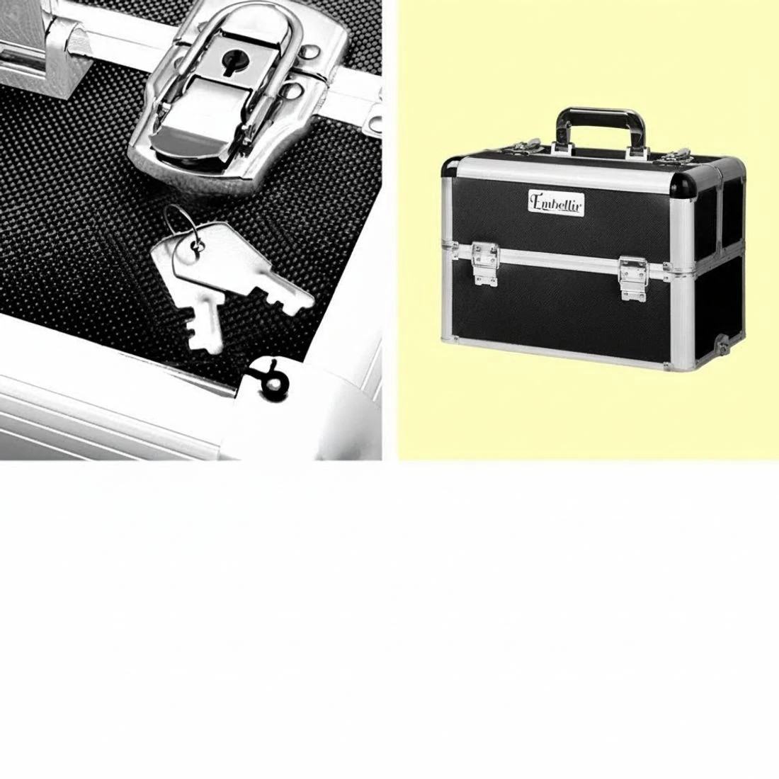 5 Embellir Makeup Case Beauty Trolley Cosmetic Organiser Box Travel Wheels - Multi, 5 of 9