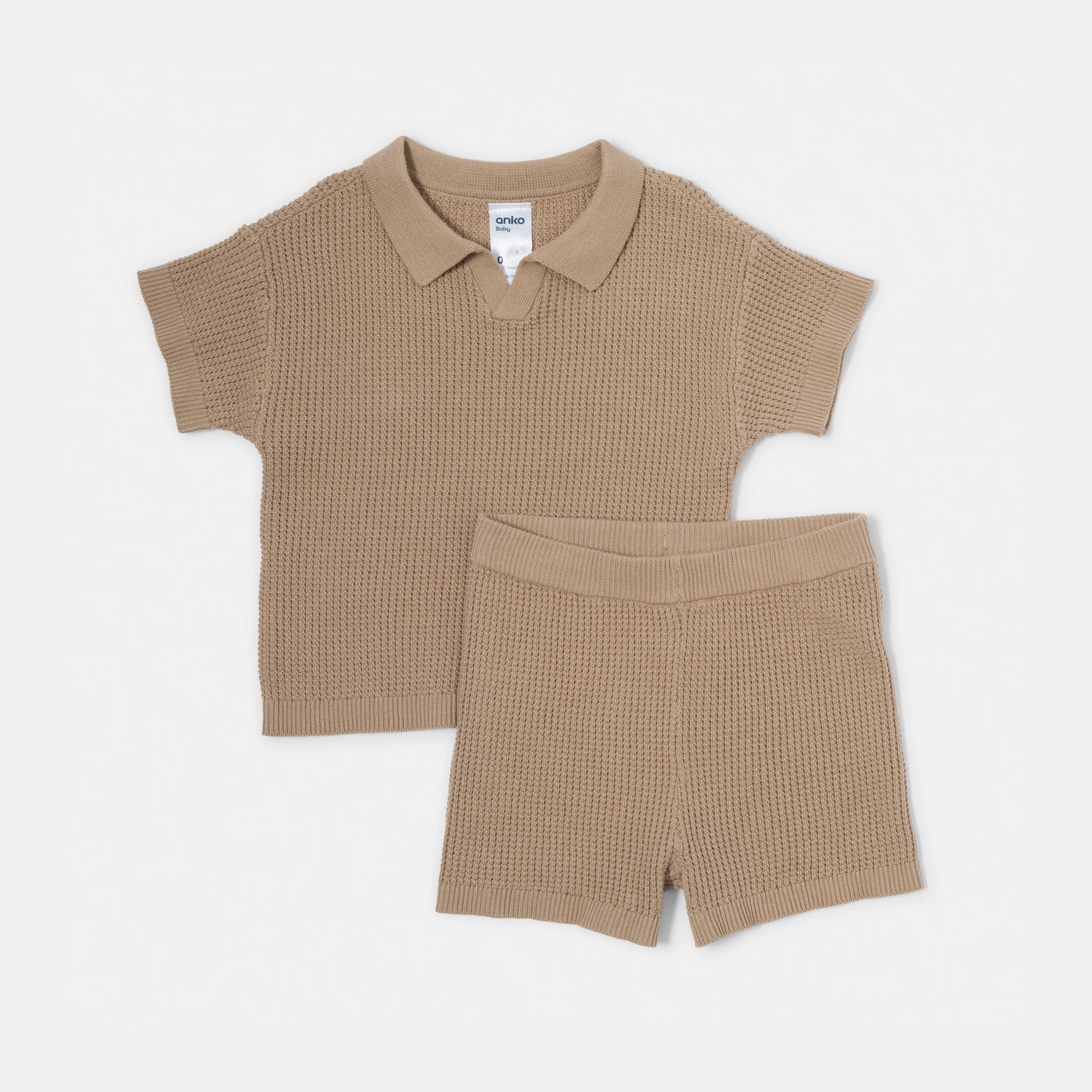 1 2 Piece Short Sleeve Crochet Set DOE SKIN, 1 of 6