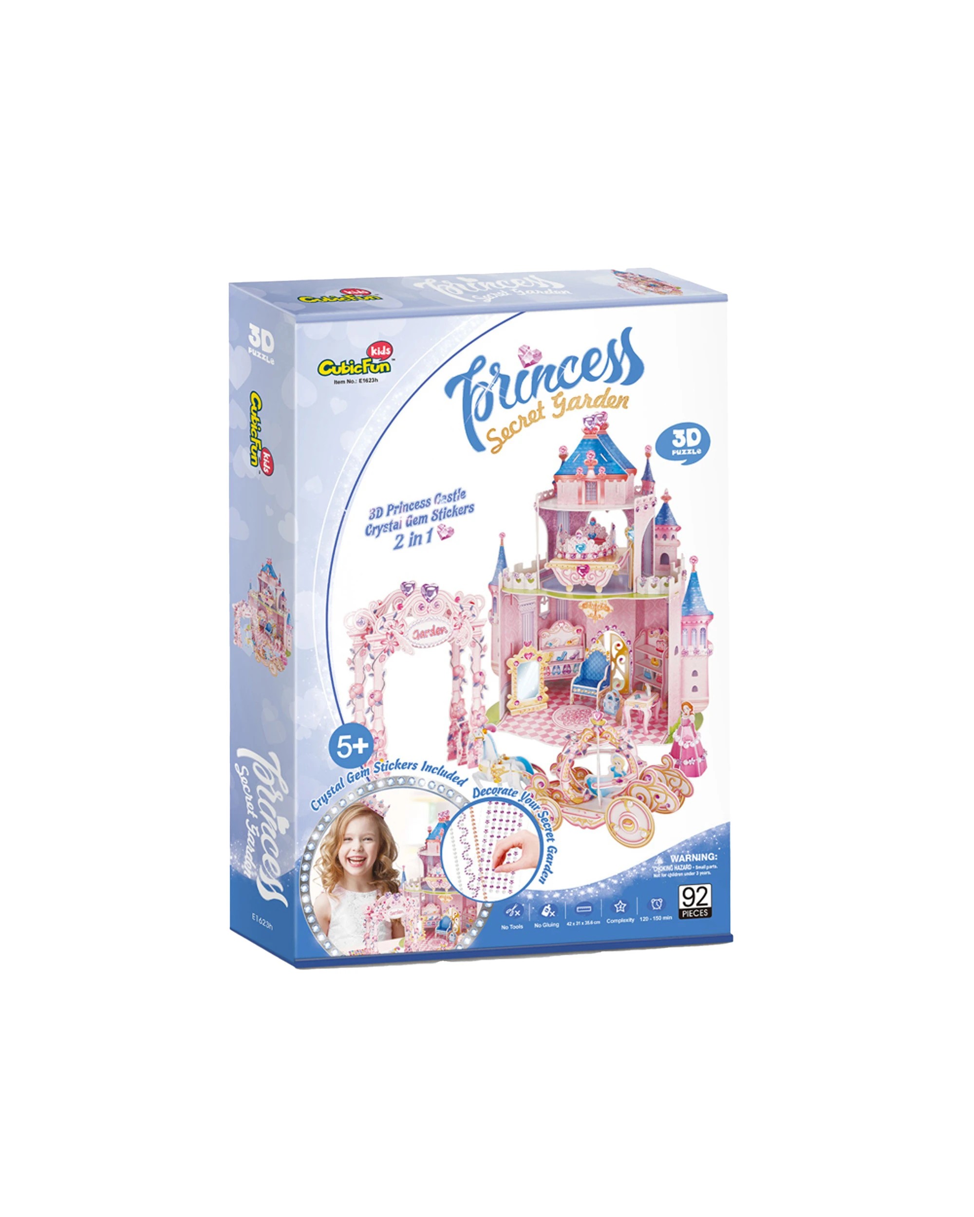 CubicFun 92pc Princess Secret Garden 3D Puzzle Kids Toy Interactive ...