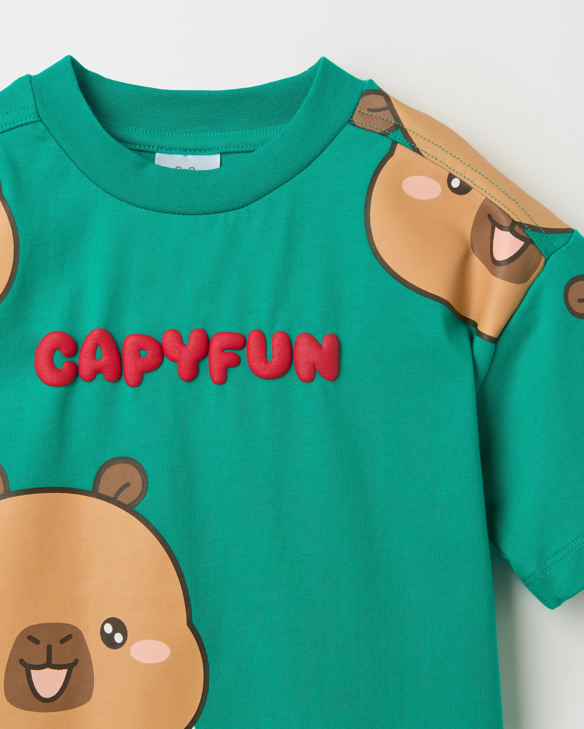 2 CapyFun Australian Cotton Oversized Heavyweight T-Shirt GREEN, 2 of 2