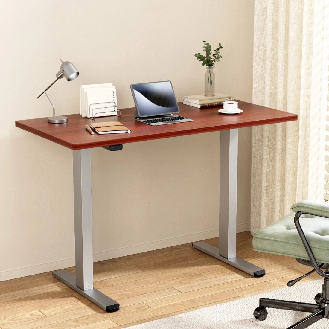 3 Artiss Motorised Standing Desk with Electric Height Adjustment and Ergonomic Chair Stand Design for Home Office, 3 of 6