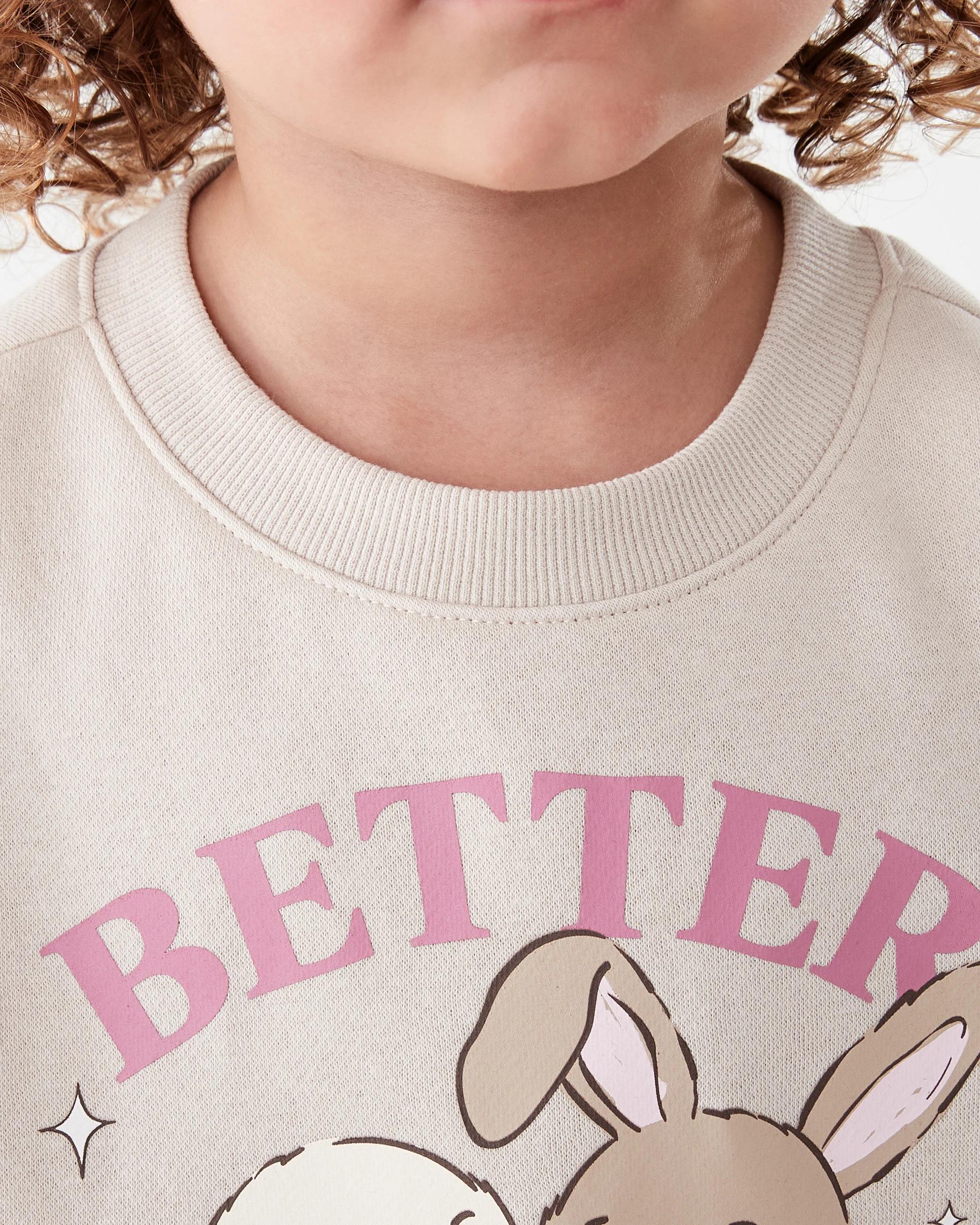 3 Print Crew Sweater Bge Bunny, 3 of 8