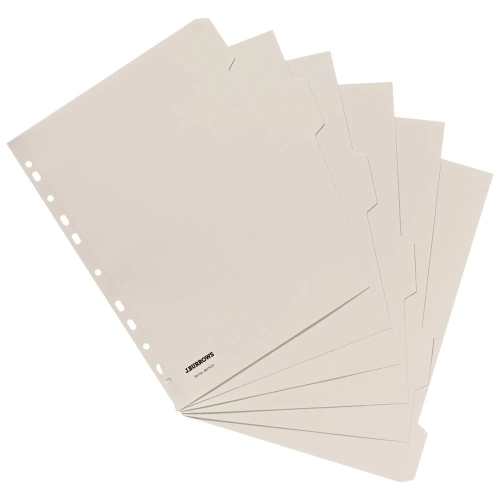 3 J.Burrows Manila A4 Divider 6 Tab White, 3 of 3
