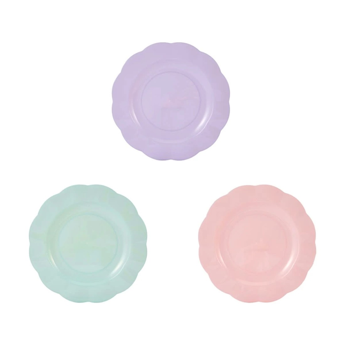 3 6 Piece Reusable Pastel Coloured Plates, 3 of 5