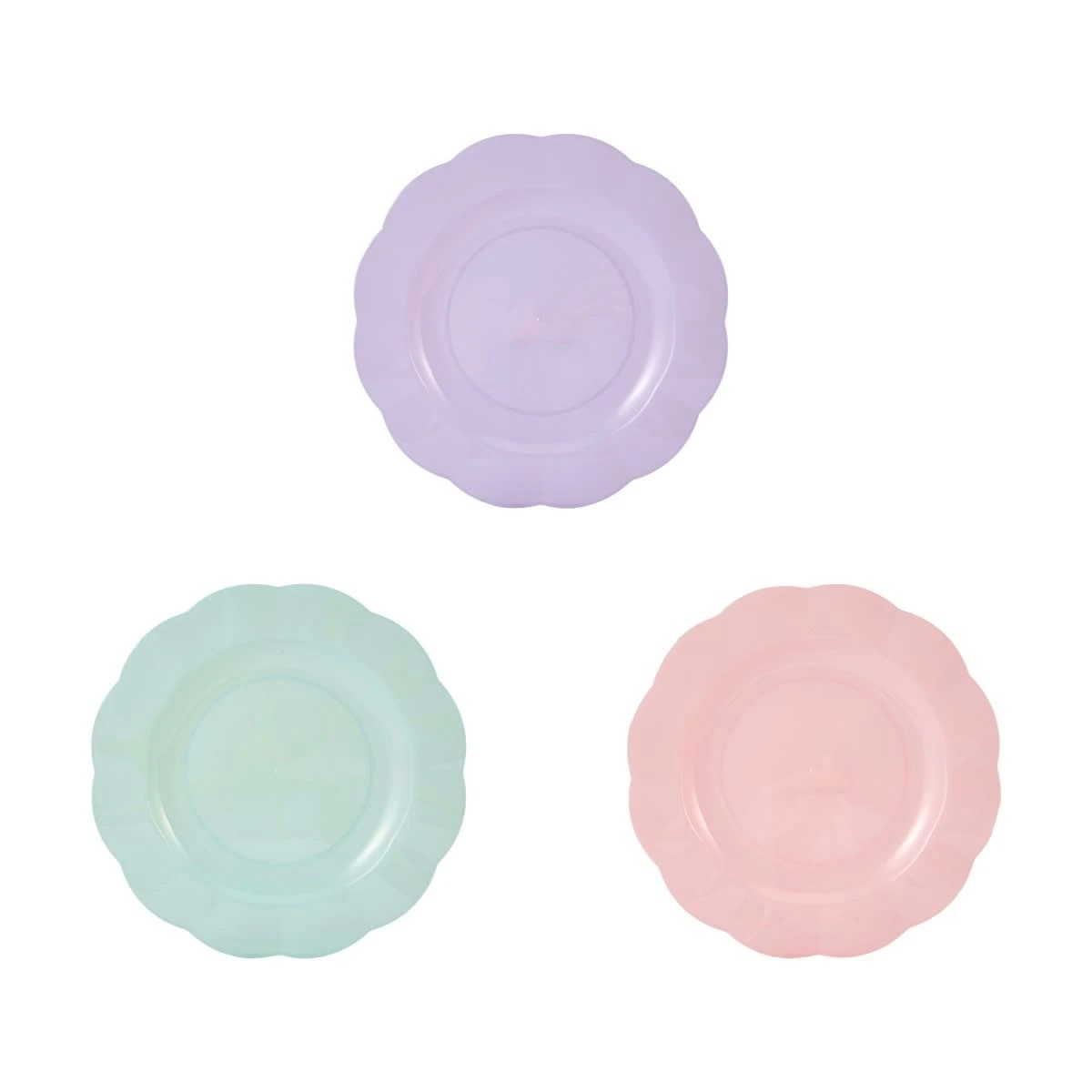3 6 Piece Reusable Pastel Coloured Plates, 3 of 5