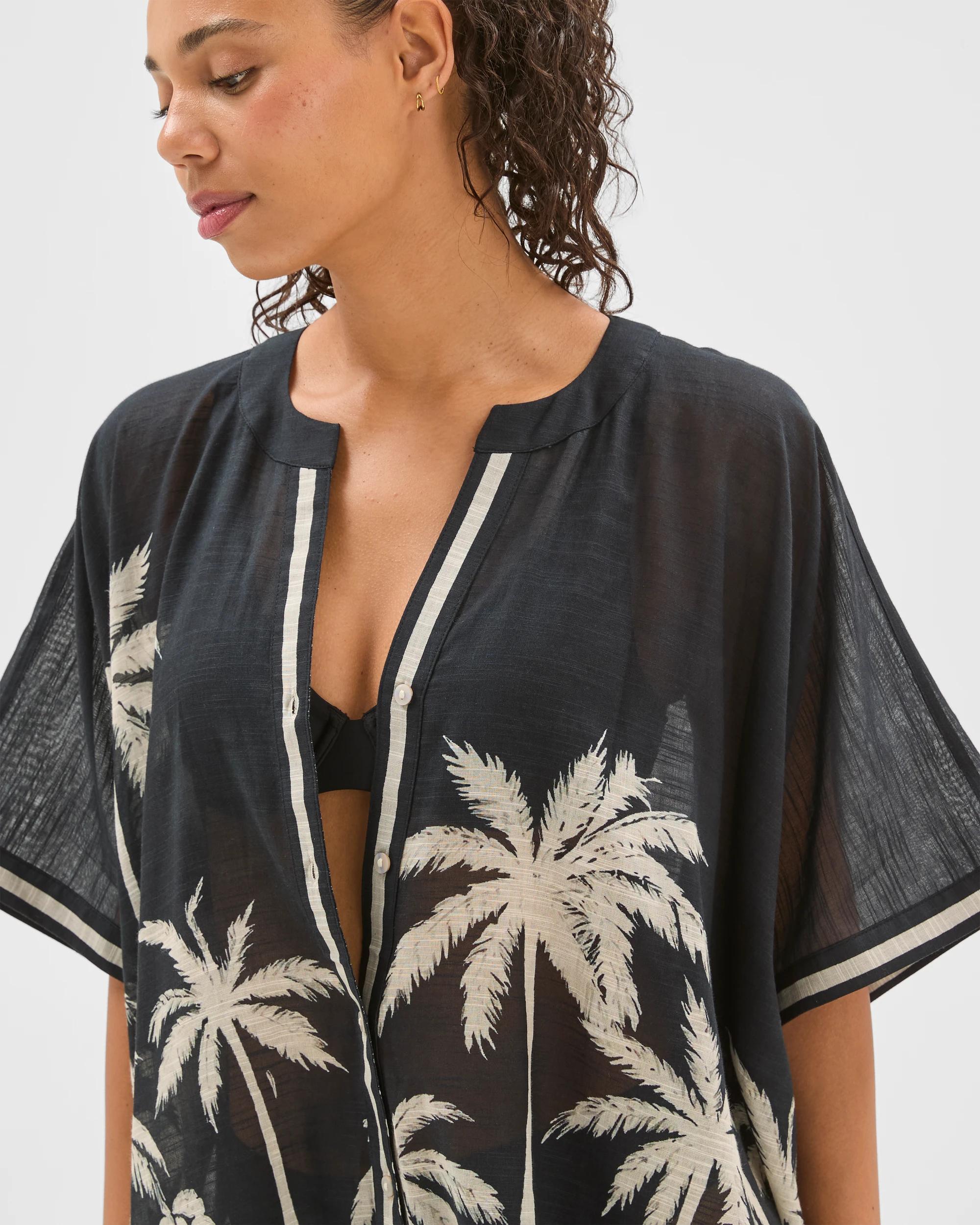 3 Target Woman Resort Cotton Square Cover Up MULTI PALM TREE PRINT, 3 of 7