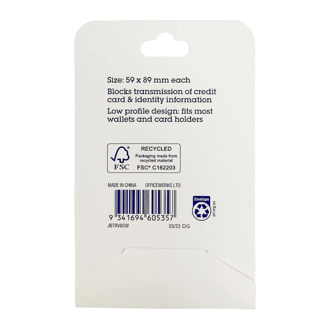 2 J.Burrows RFID-Blocking Credit Card Sleeves 2 Pack, 2 of 4