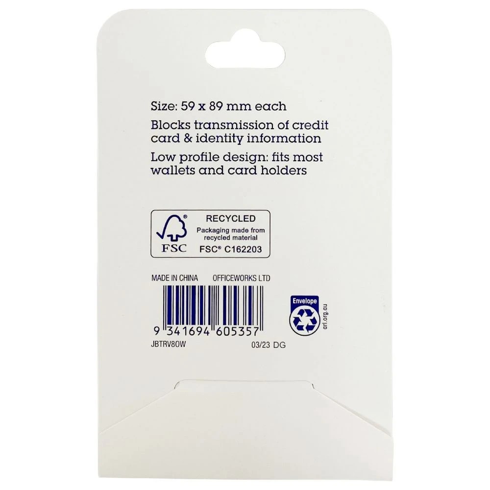 2 J.Burrows RFID-Blocking Credit Card Sleeves 2 Pack, 2 of 4