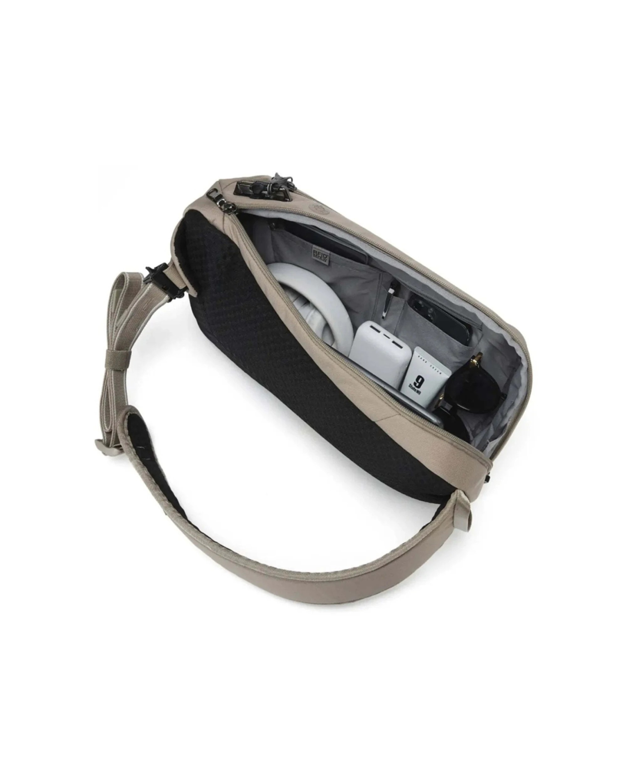 2 Pacsafe V Tech Anti-Theft RFID Blocking Slashguard Sling Pack 10L Secure - Brown, 2 of 7
