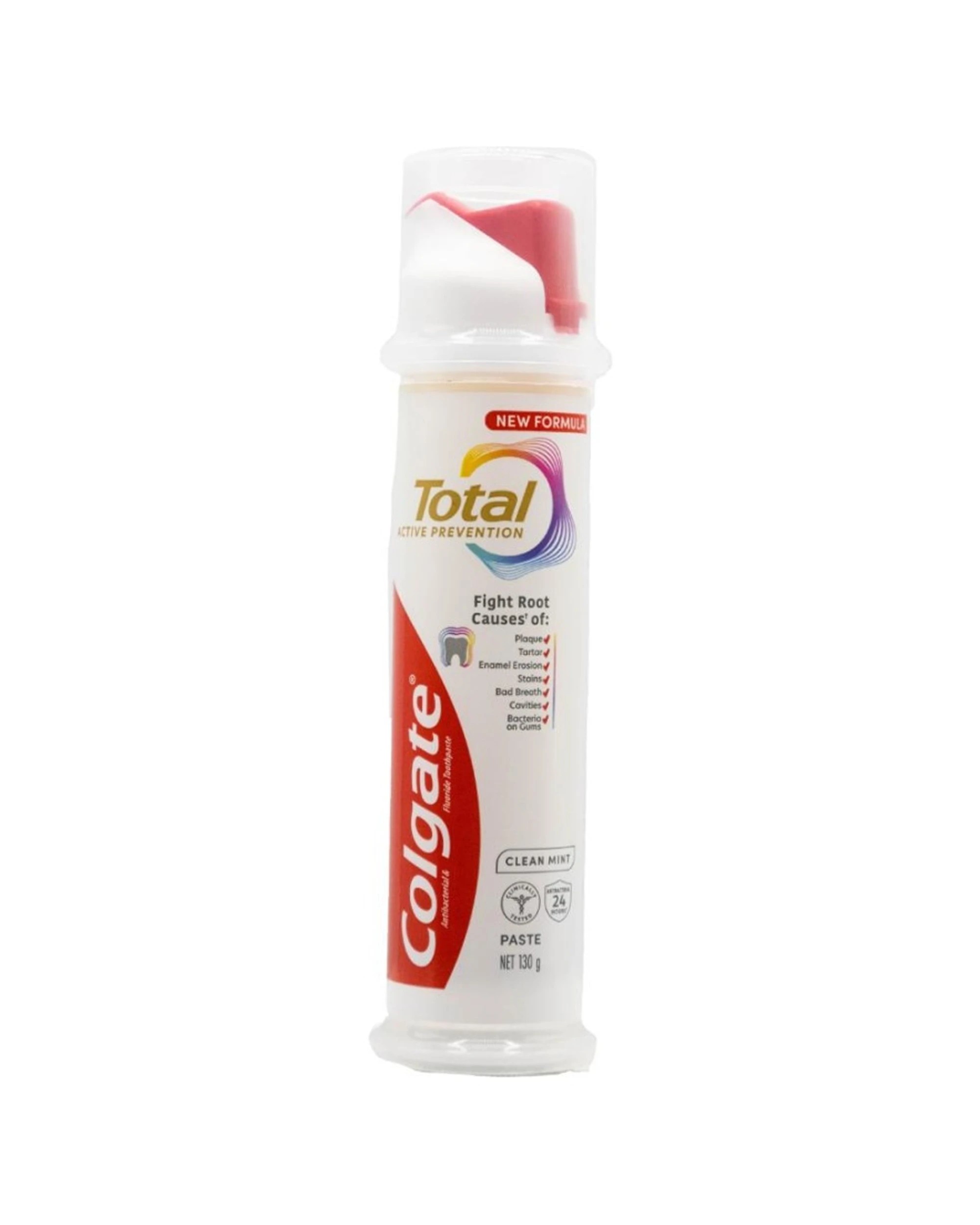 2 Colgate 12PK Colgate Total Active Prevention Pump Toothpaste 130g Clean Fresh Oral Care - Multi, 2 of 3