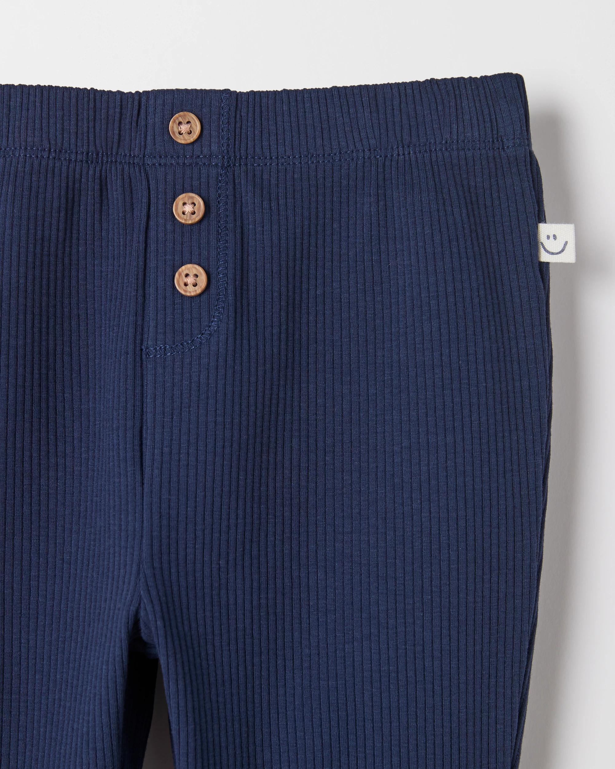 2 Target Baby Organic Cotton Buttoned Rib Leggings BLACK IRIS (NAVY), 2 of 2