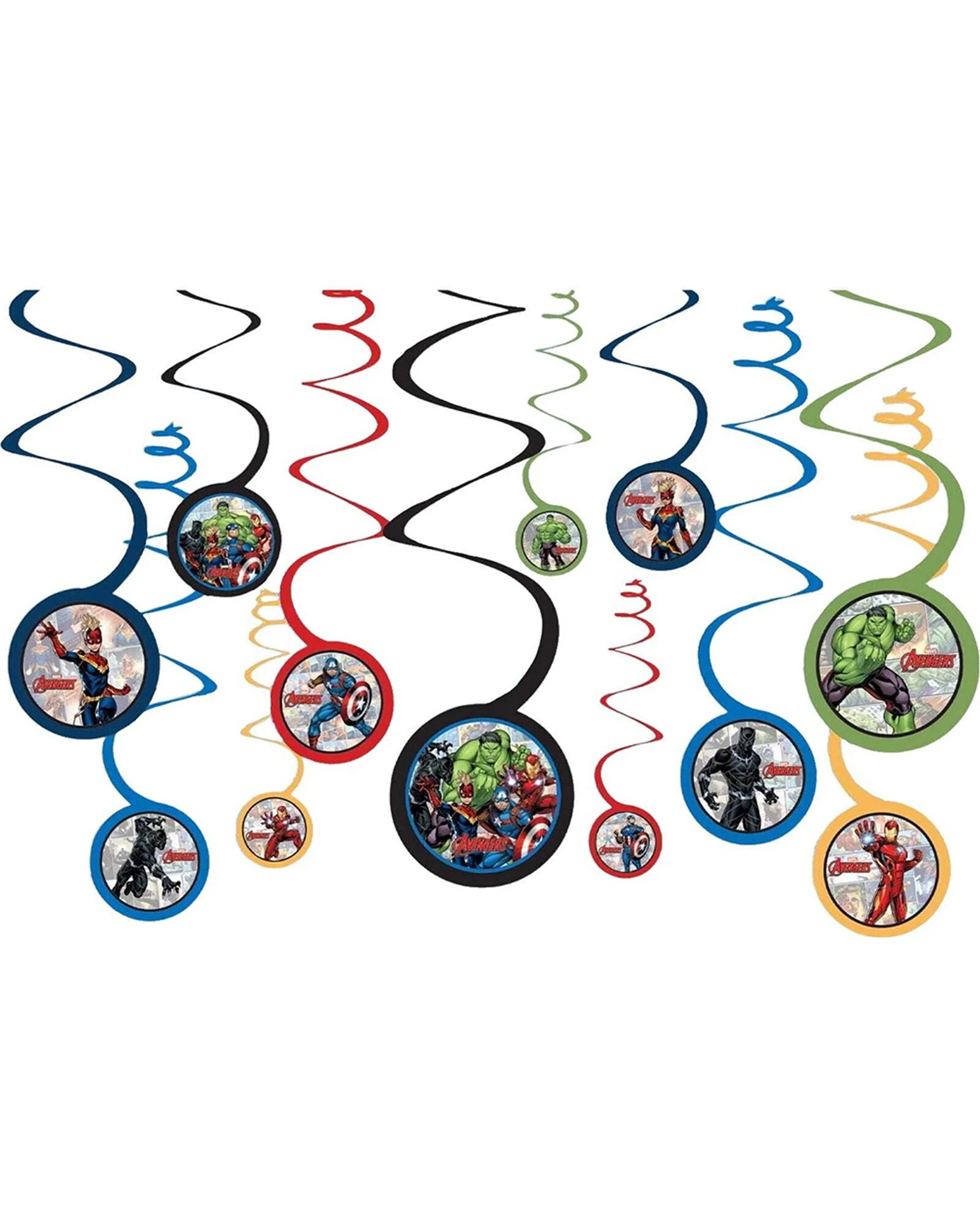 1 Anagram Hanging Spiral Set Event Decorations Marvel Powers Unite - Multi, 1 of 1