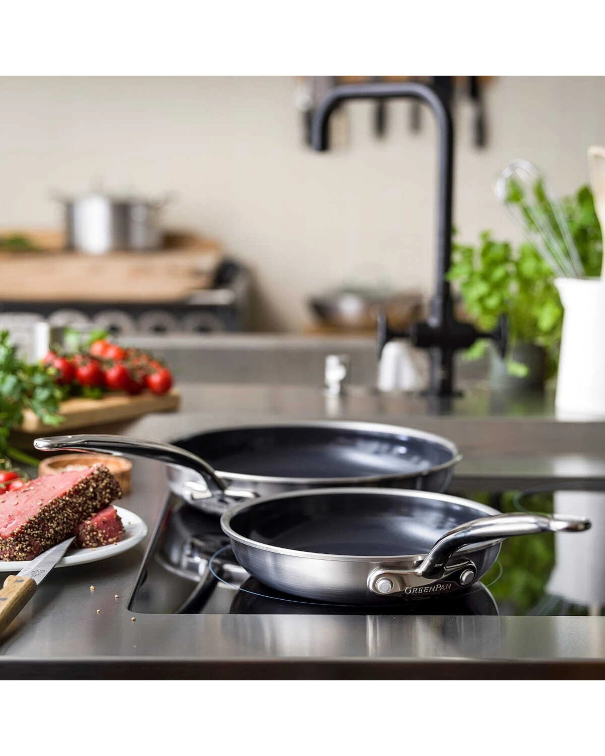 7 Greenpan Premiere Stainless Steel Open Frypan Home Kitchen Cookware 20cm - Silver, 7 of 7
