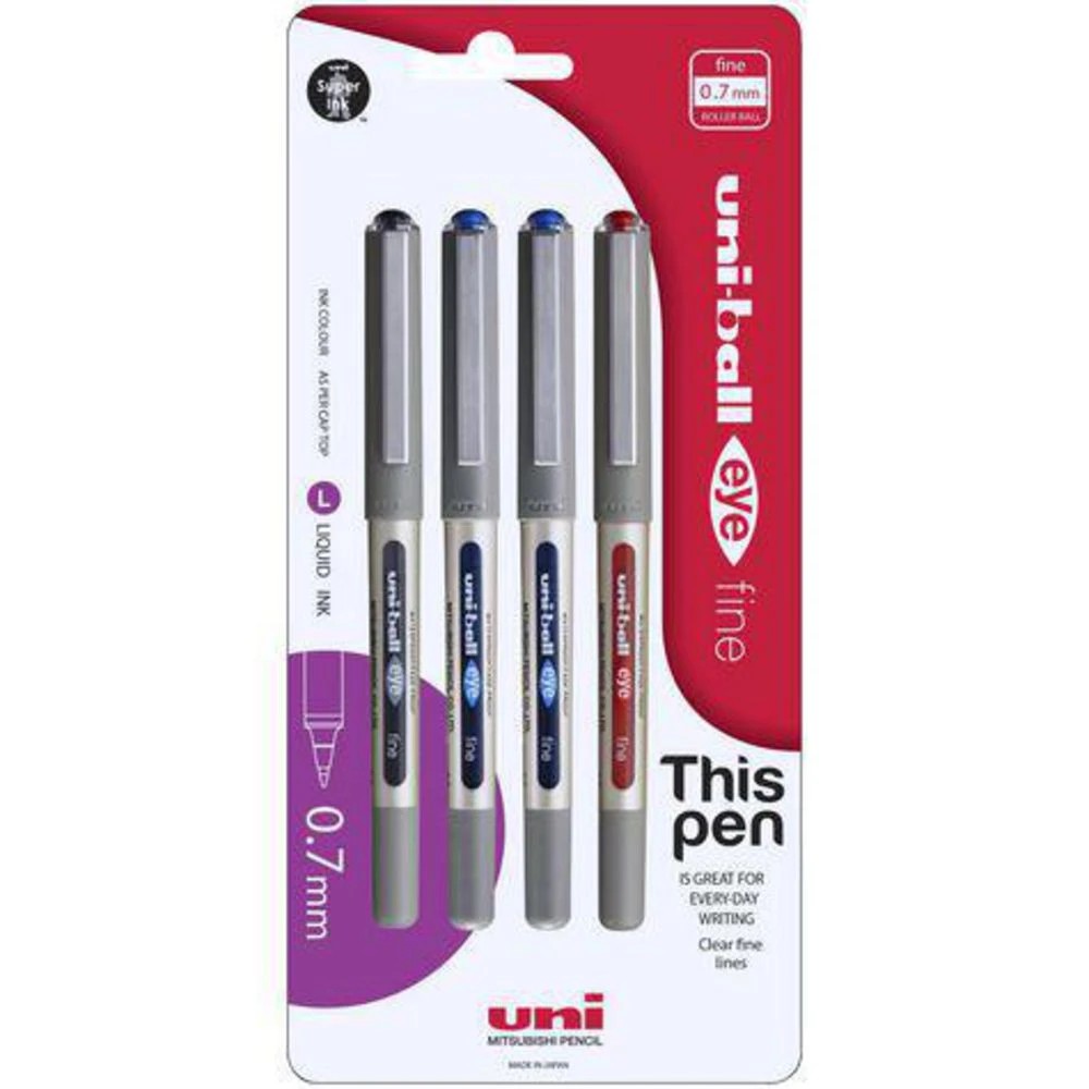 6 Uni-Ball Eye Fine Rollerball Pens Assorted 4 Pack, 6 of 6