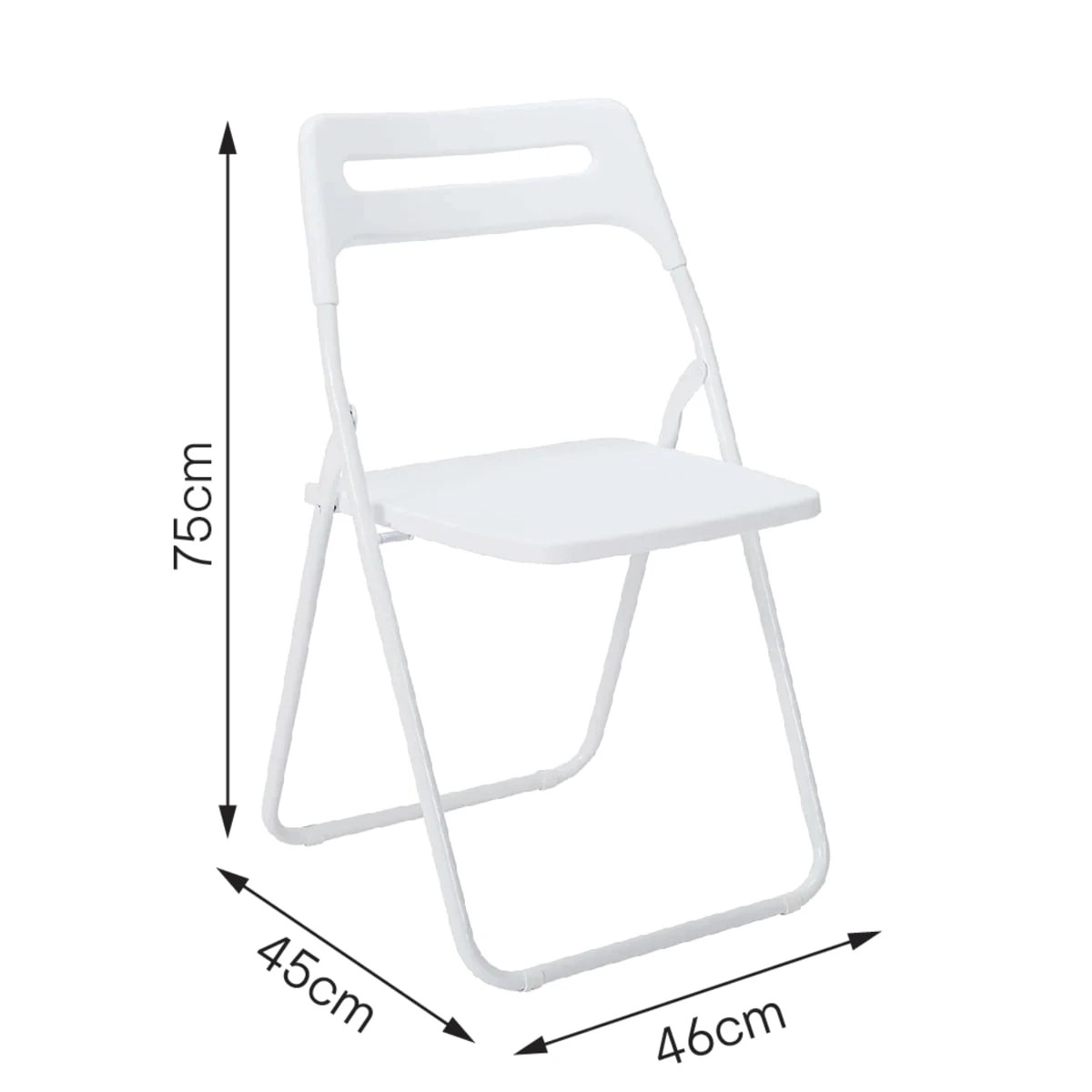 8 White Folding Chair, 8 of 9