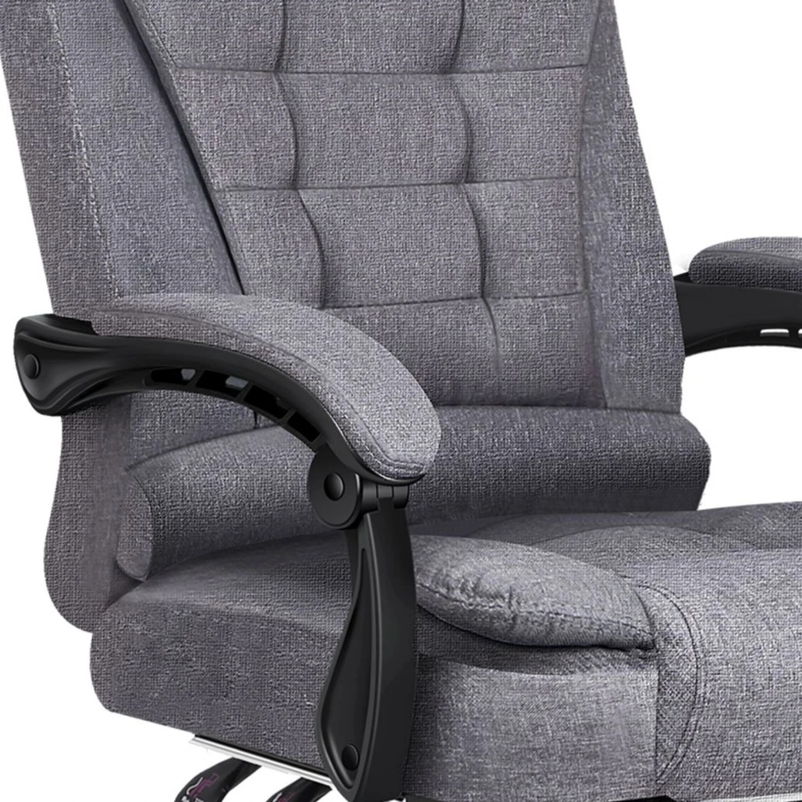 7 Alfordson Office Chair Gaming Executive Computer Racer Footrest Fabric - Grey, 7 of 10