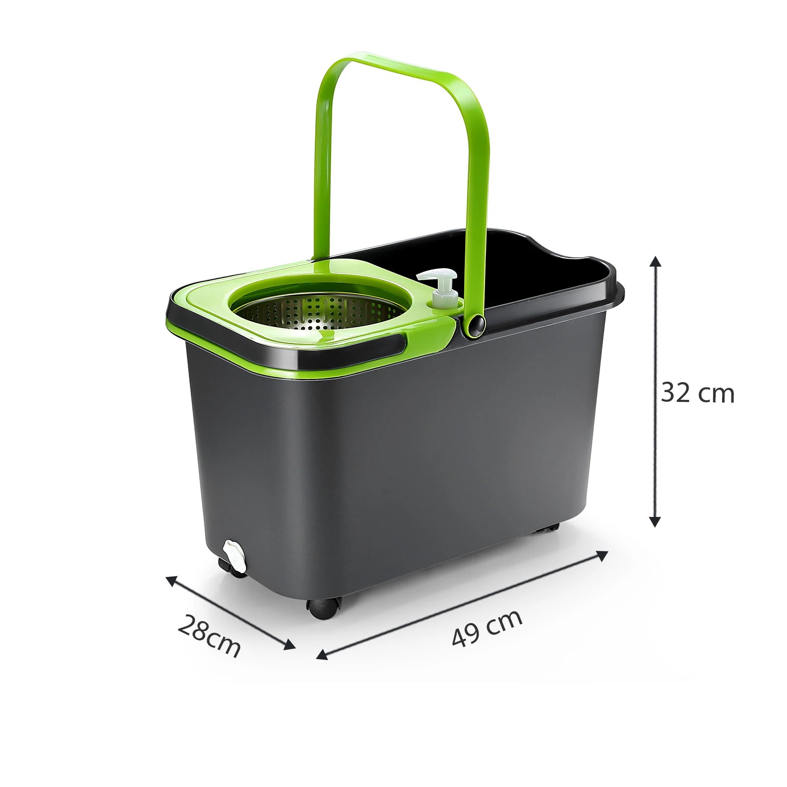 1 Dr. Fussy Mop 360 Degree Spin Drying Basket Including 4 Strong Mop Refills, 1 of 5