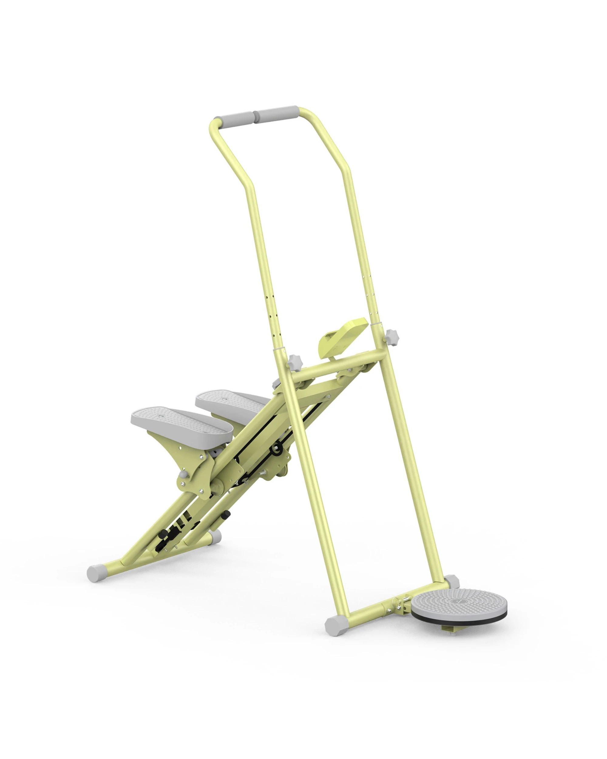 2 Advwin Vertical Climber Exercise Machine Adjustable Stair Stepper Yellow&Green, 2 of 6