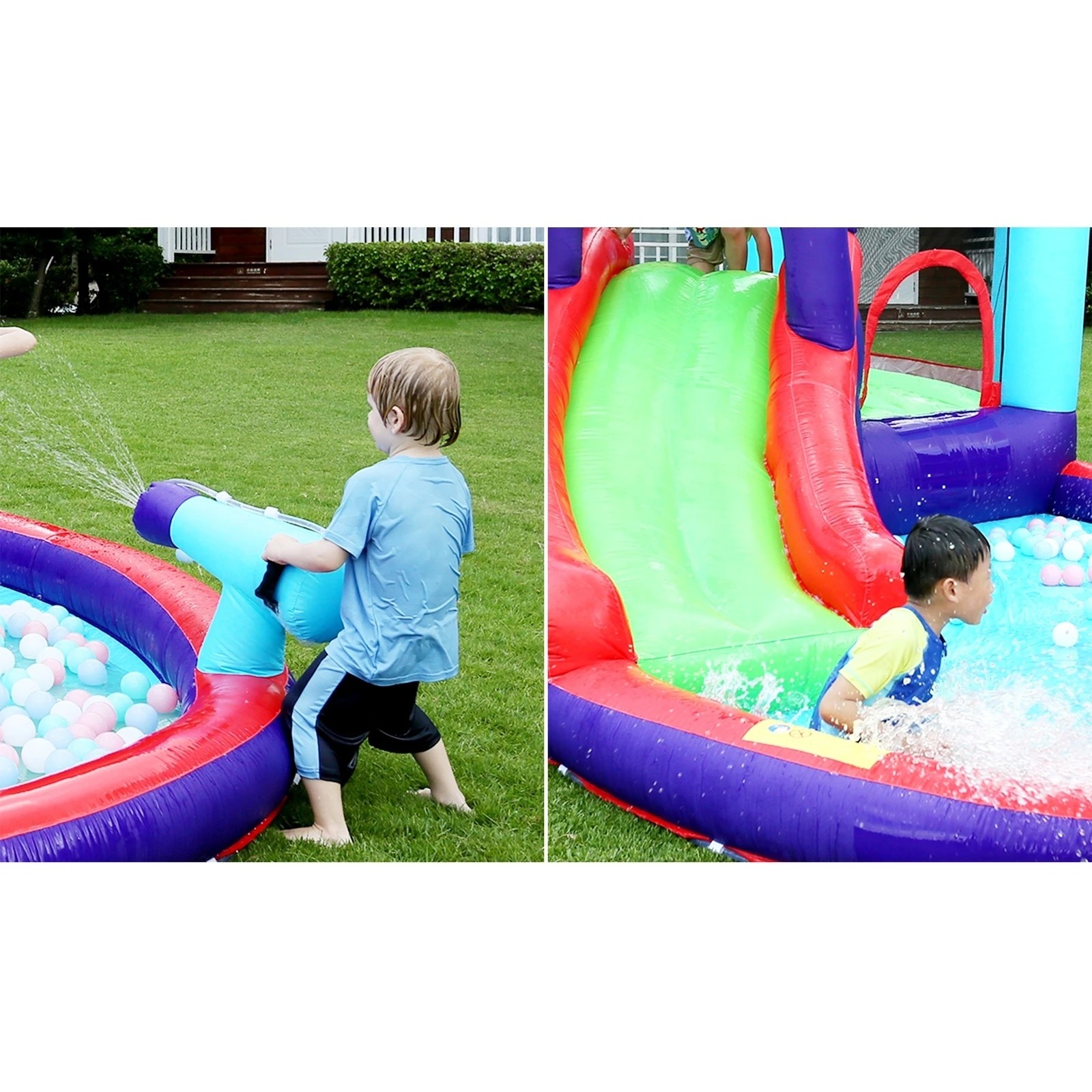 4 Airmyfun Inflatable Bounce House Water Slide Park Trampoline Jumping Castle Toy
 - Multi, 4 of 8