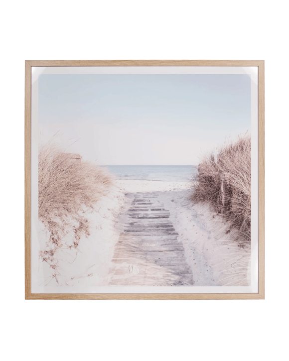 To The Beach Framed Print - 80cm x 80cm