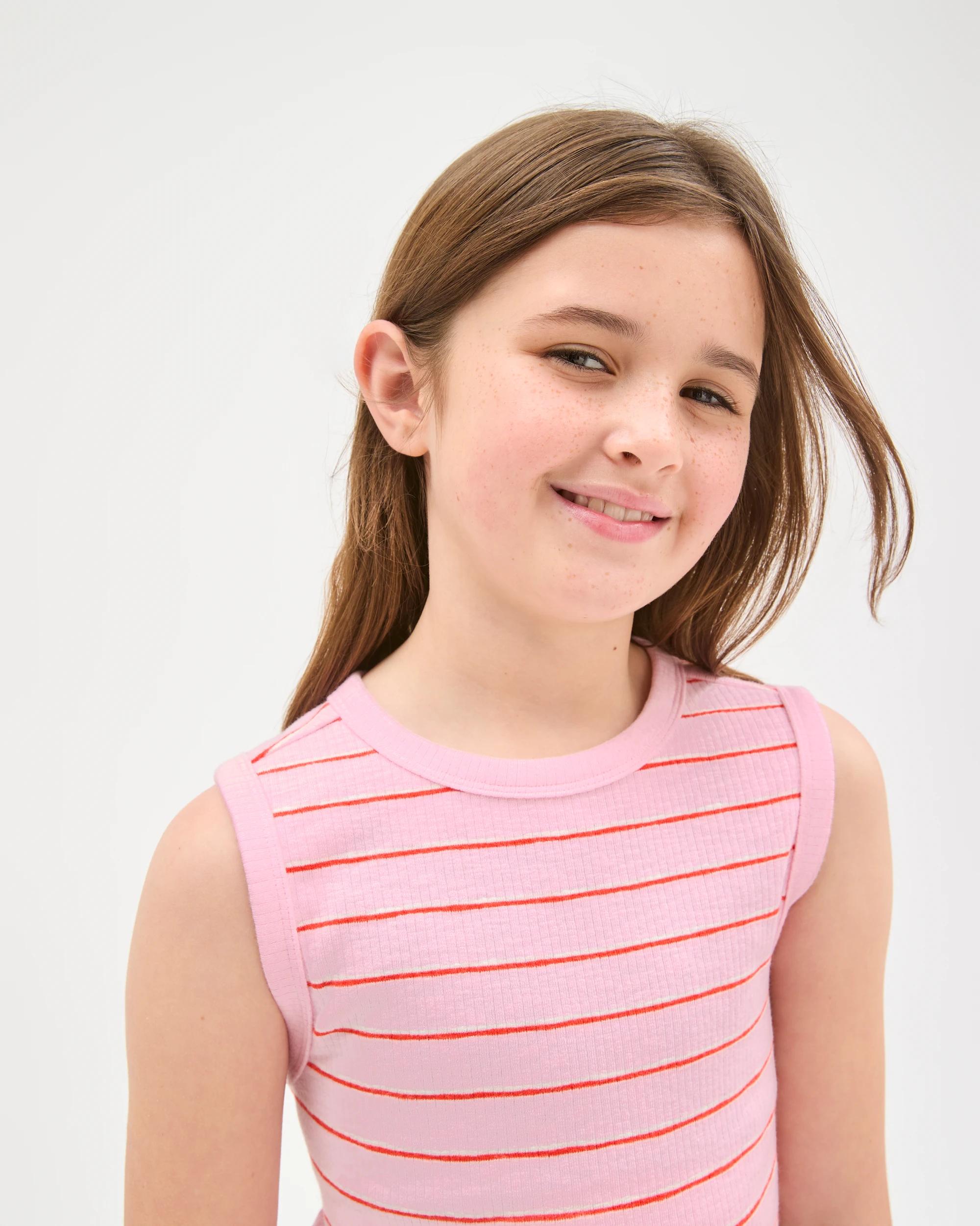 3 Target Kids Essential Sleeveless Relaxed Rib Tank Top STRIPE PINK, 3 of 6