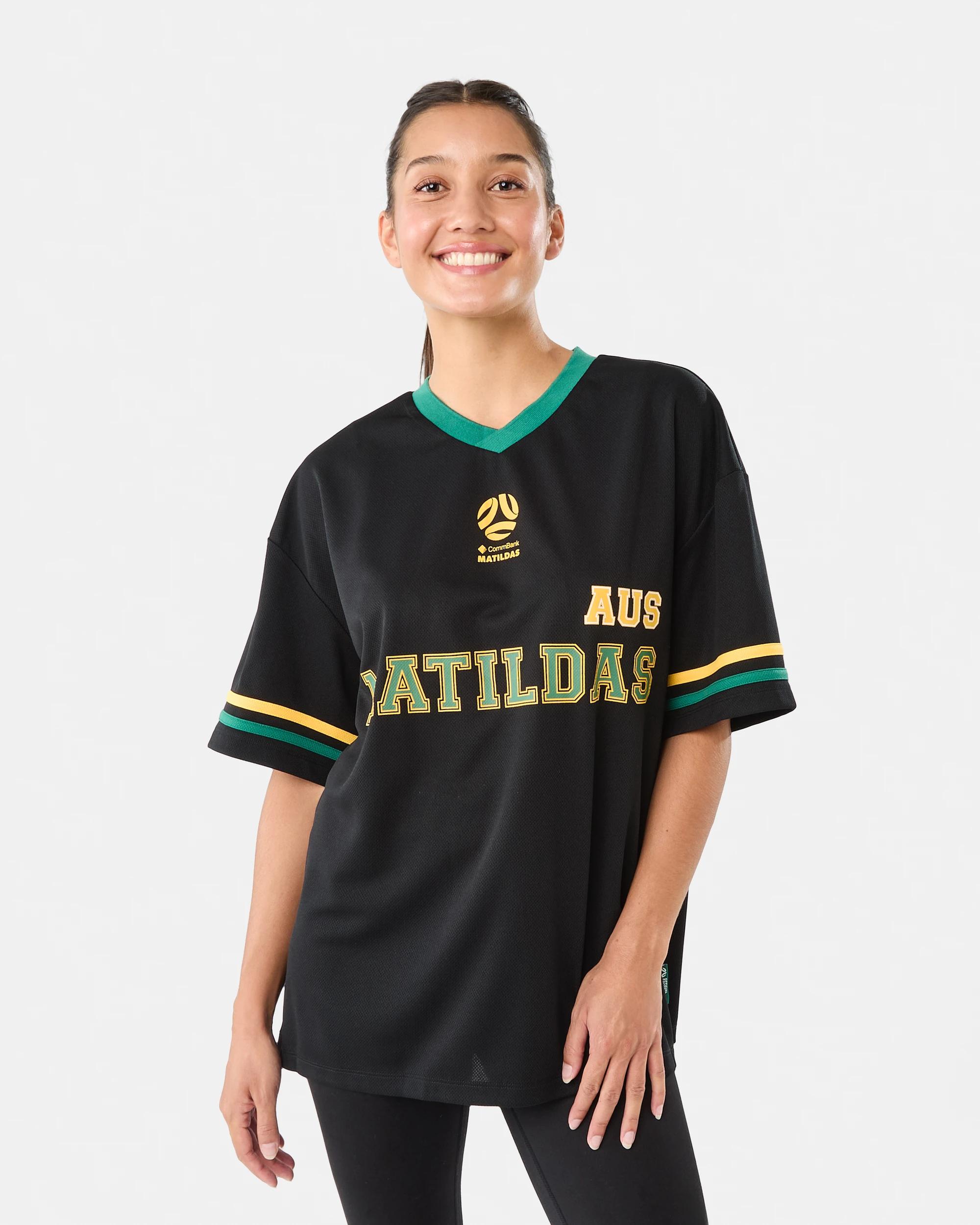 1 Matildas Adult T-shirt Black, 1 of 6
