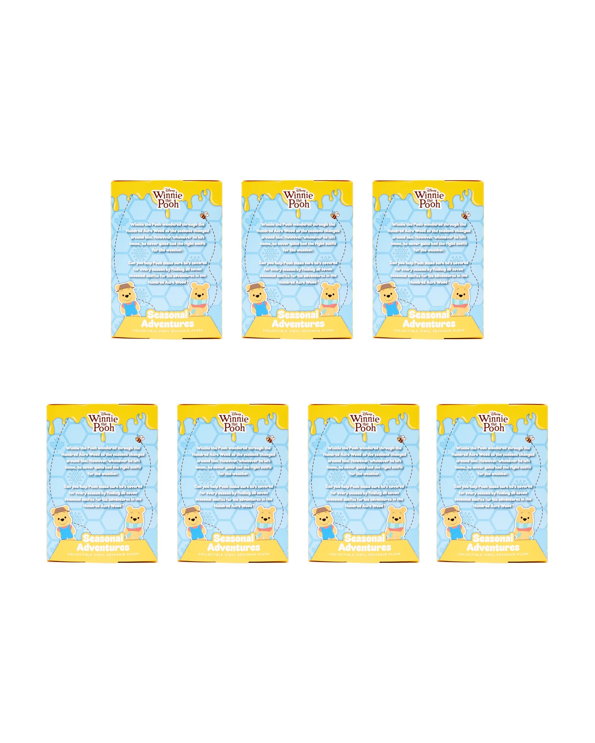 4 Disney Winnie the Pooh Seasonal Adventures Collectible Vinyl Plush Keychain - Assorted, 4 of 4