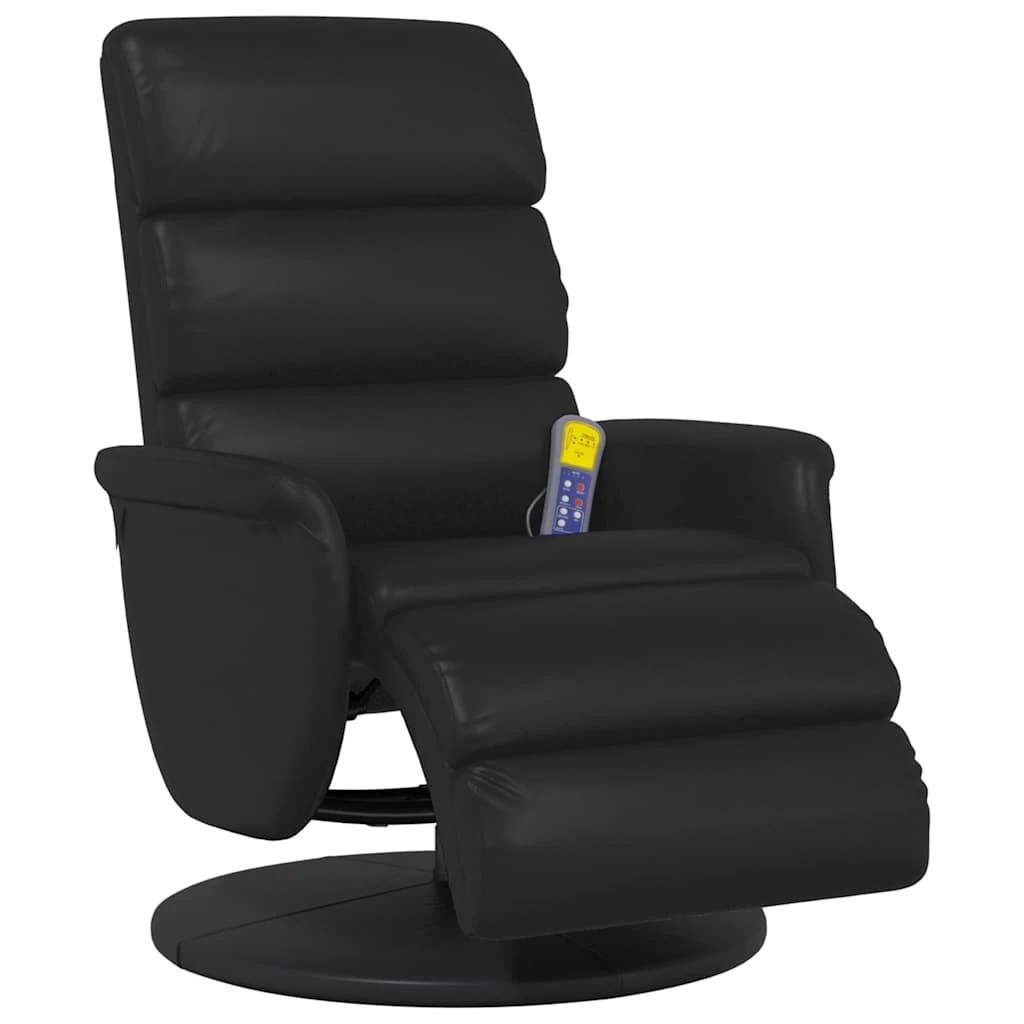 4 vidaXL Contemporary Massage Recliner Chair Footrest - Black, 4 of 9