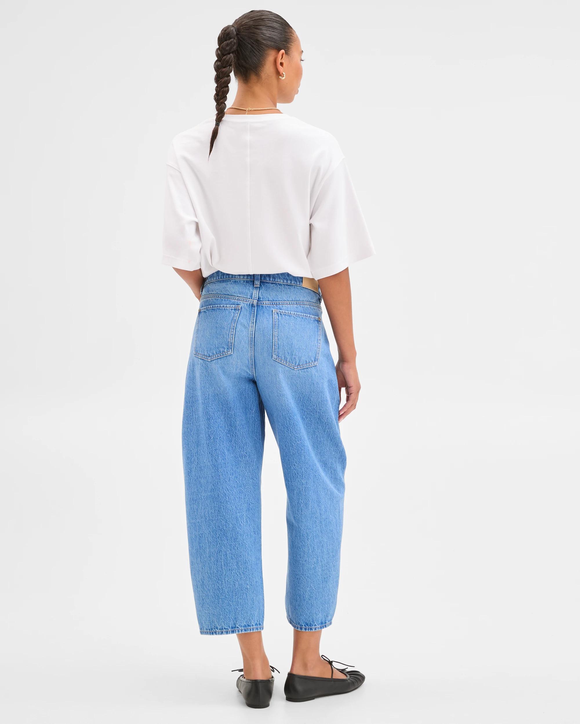 5 Target Denim Harper Barrel Forward Seam Jeans BRIGHT INDIGO, 5 of 6
