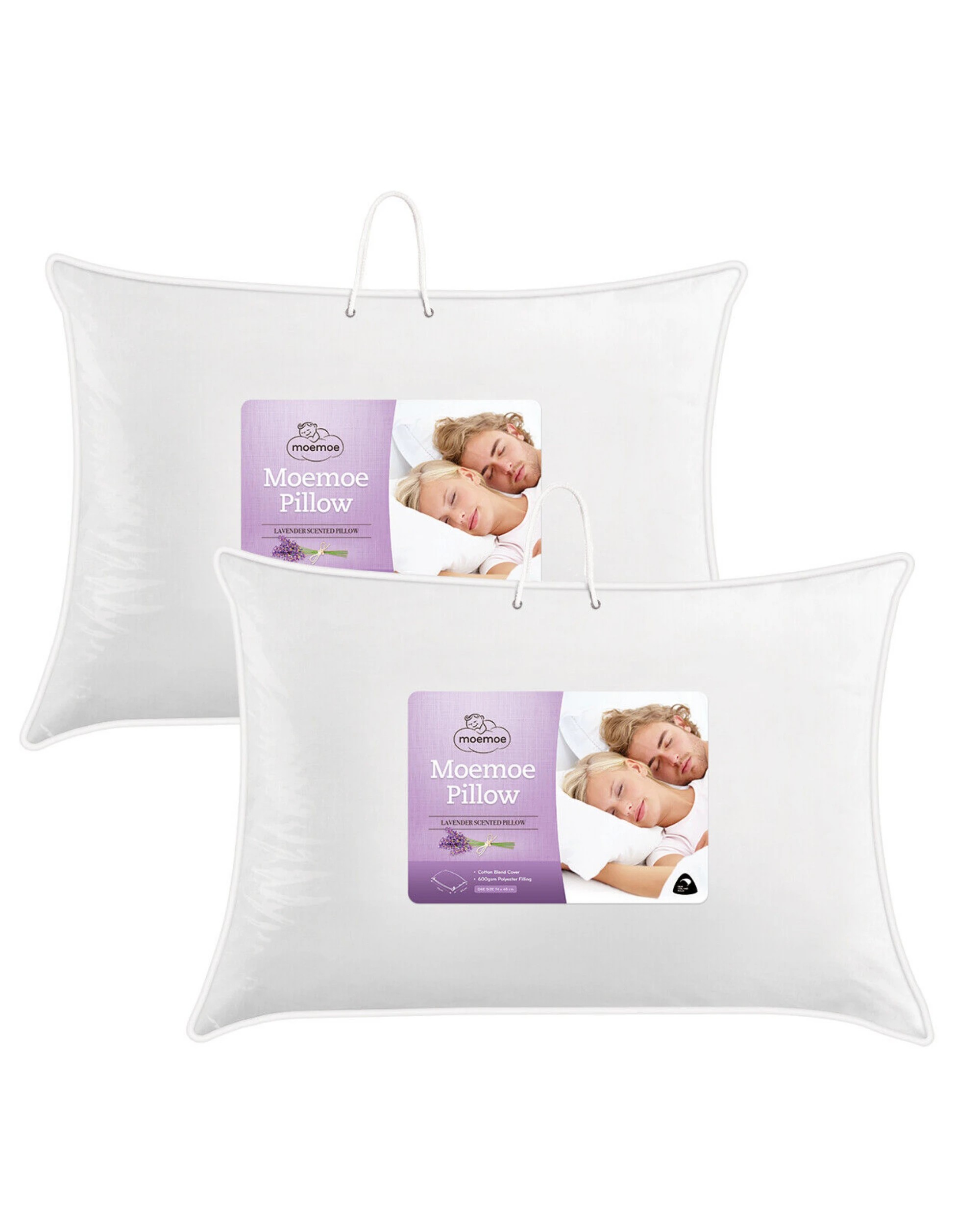 1 Moemoe Lavender Scented Pillow -Pack of 2 - White, 1 of 3