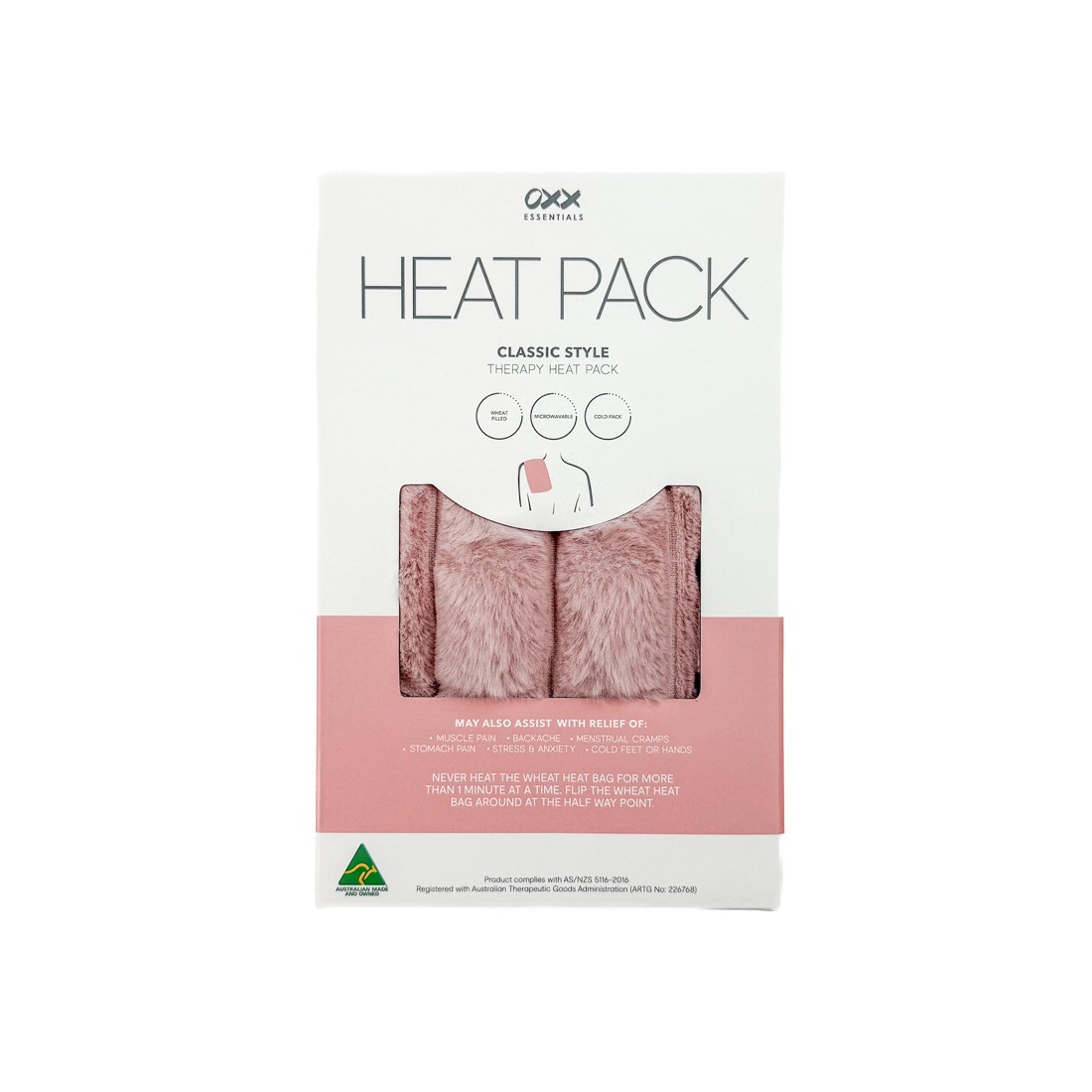 1 OXX Essentials Classic Style Therapy Heat Pack - Pink, 1 of 5