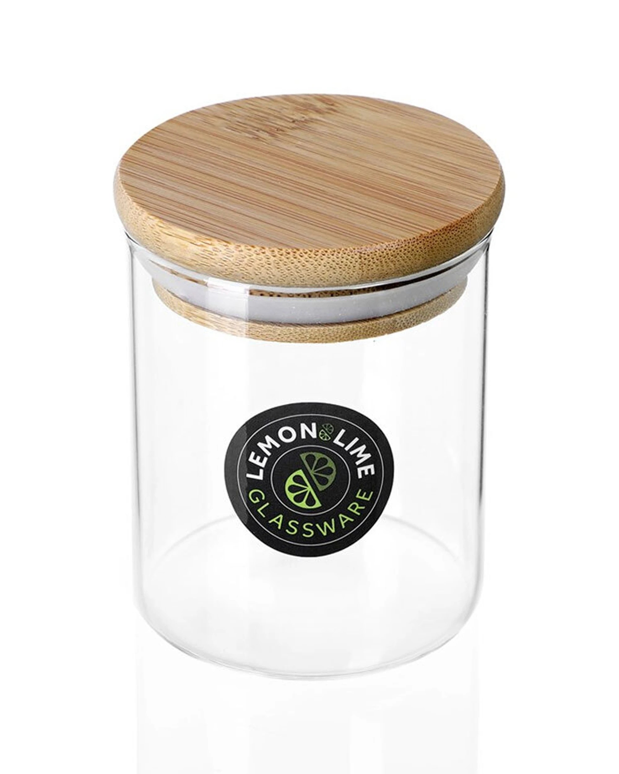 4 Lemon & Lime Glass Jar Camden 200ml Bamboo Lid Canister Food Storage Container
 - Natural, 4 of 4