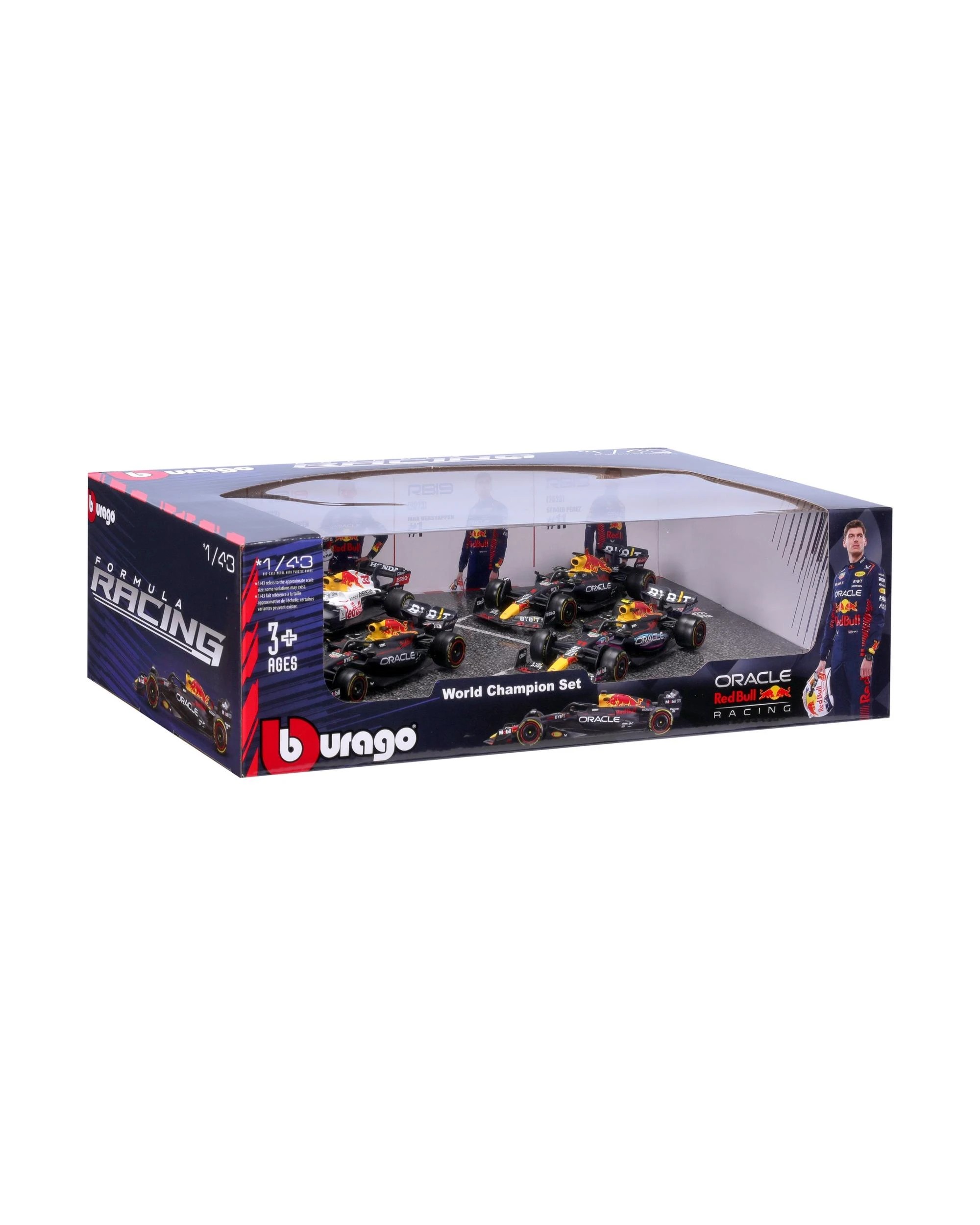 3 F1 2021-2023 Red Bull Racing RB16 RB18 RB19 Verstappen and Perez 1:43 Scale Gift Pack, 3 of 3