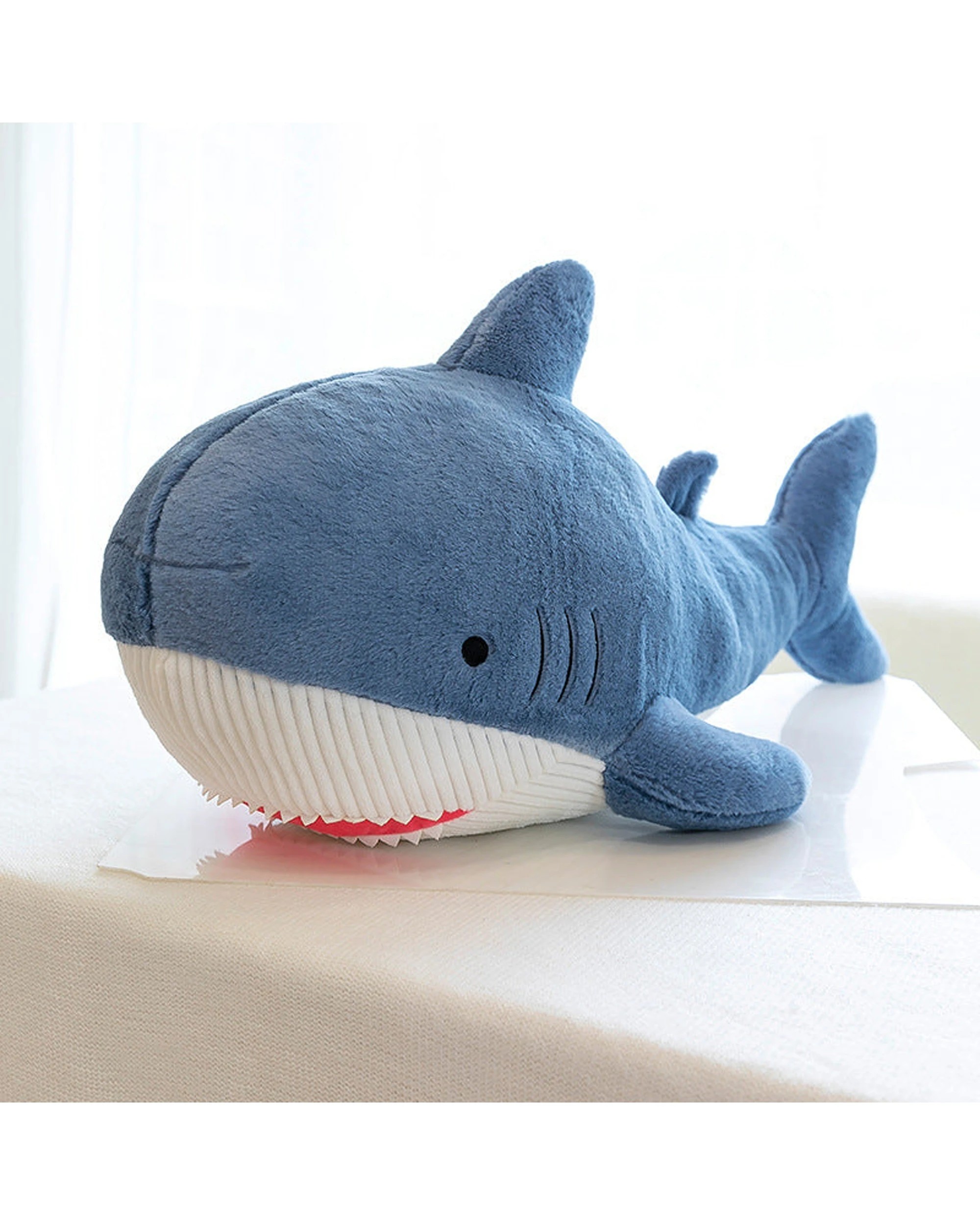 2 Cotton More Cute Shark Polyester Fibre Plush Toy 90cm - Blue, 2 of 2