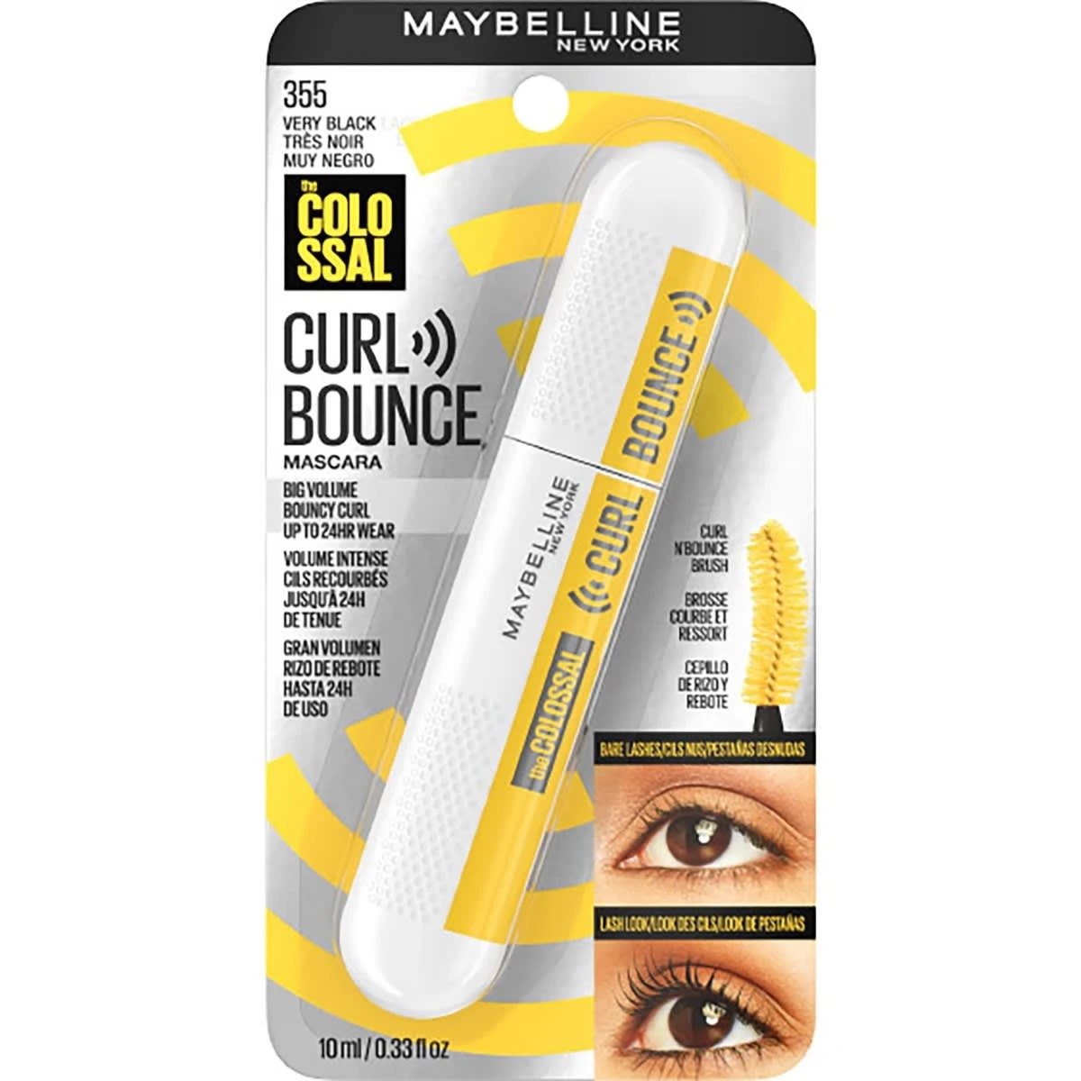 1 Maybelline Colossal Curl Bounce Mascara - Black, 1 of 6