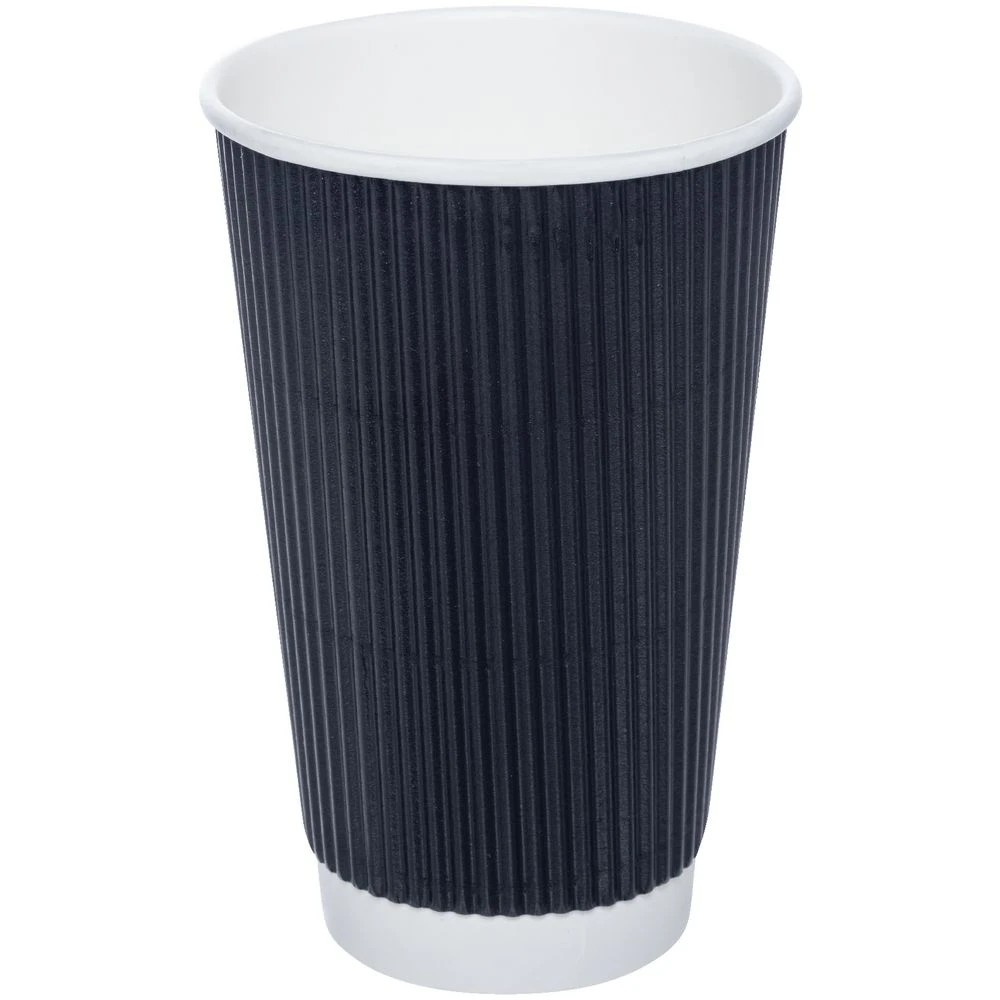 4 J.Burrows Corrugated Paper Cup 454mL Black, 4 of 4