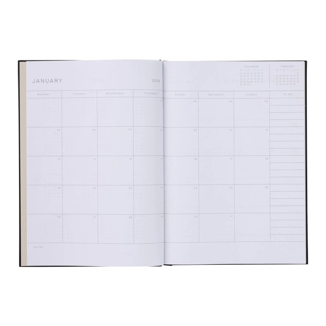 4 Keji A4 WTV Hardcover 2026 Diary Black, 4 of 7