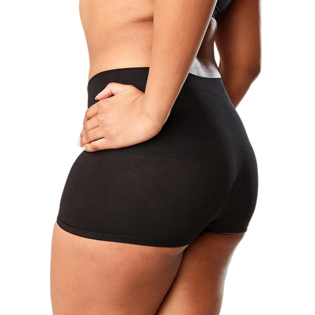 5 2 Pack Cotton Blend Seamfree Shaping Short BLACK, BEIGE, 5 of 7