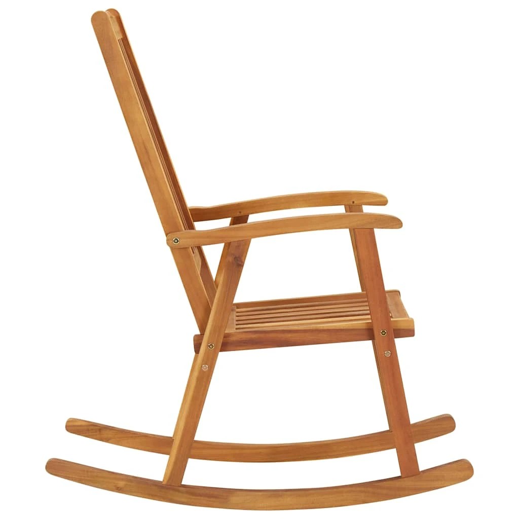3 Vidaxl Rocking Chair Wooden Rocking Chair - Brown, 3 of 7