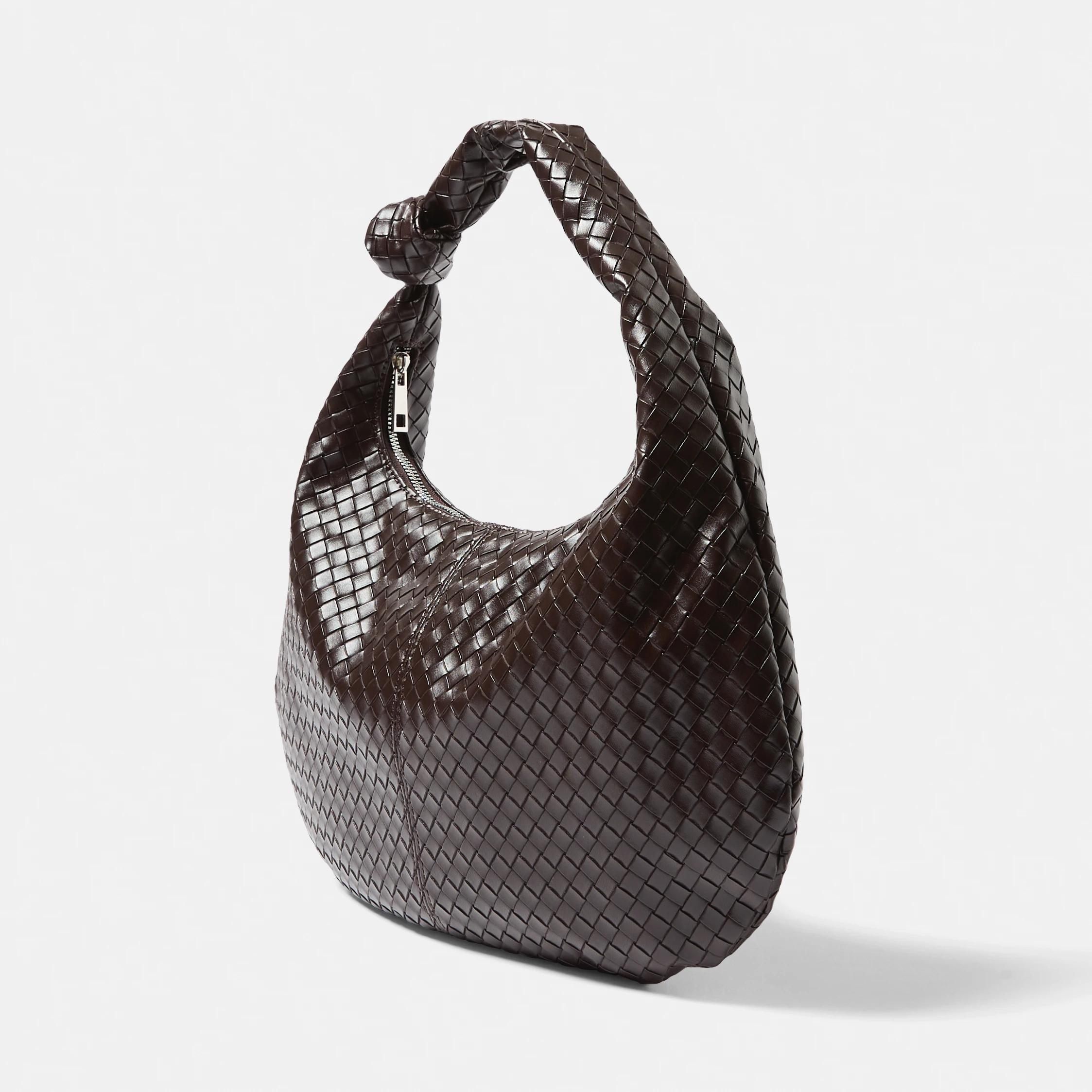 2 Weave Shoulder Bag CHOCOLATE PLUM, 2 of 8