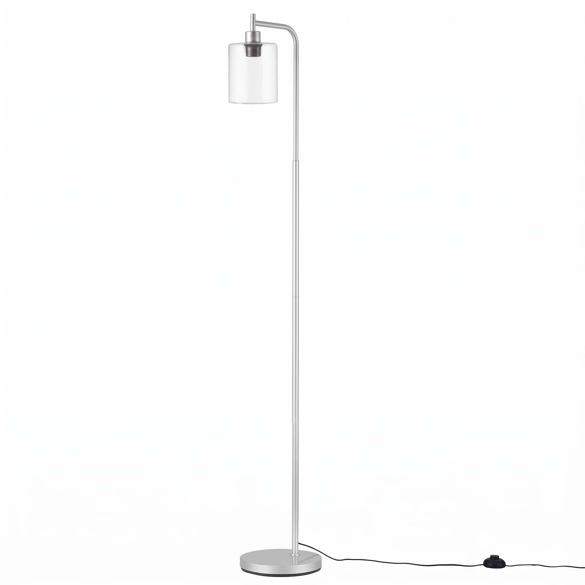 3 Artiss Modern Floor Lamp Tall Standing Light with Glass Shade for Living Room E27 - Silver, 3 of 9