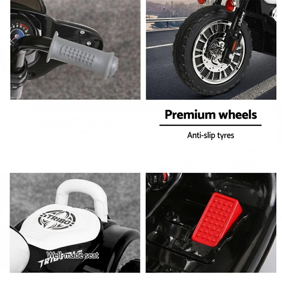 6 Rigo Kids Electric Ride On Patrol Police Car 6V - Black, 6 of 7