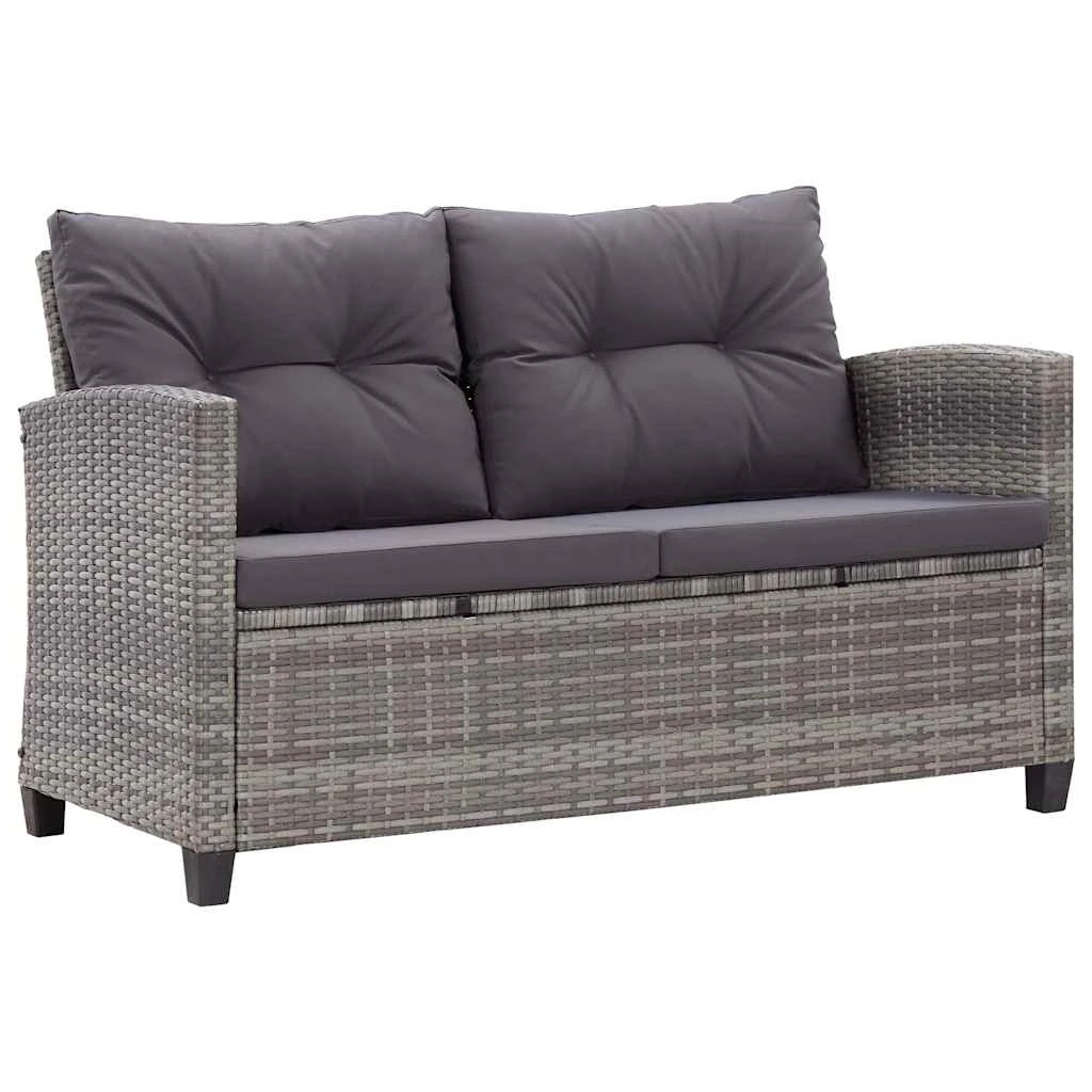 5 Vidaxl 6 Piece Garden Sofa Set With Cushions Poly Rattan Dark - Grey, 5 of 10