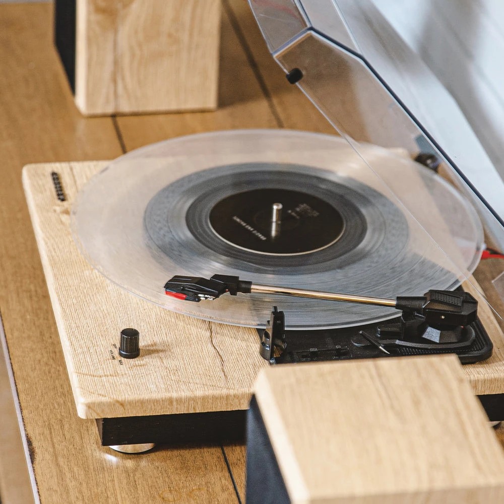 5 Crosley Brio Record Player Shelf System With Speakers - Natural - Beige, 5 of 5