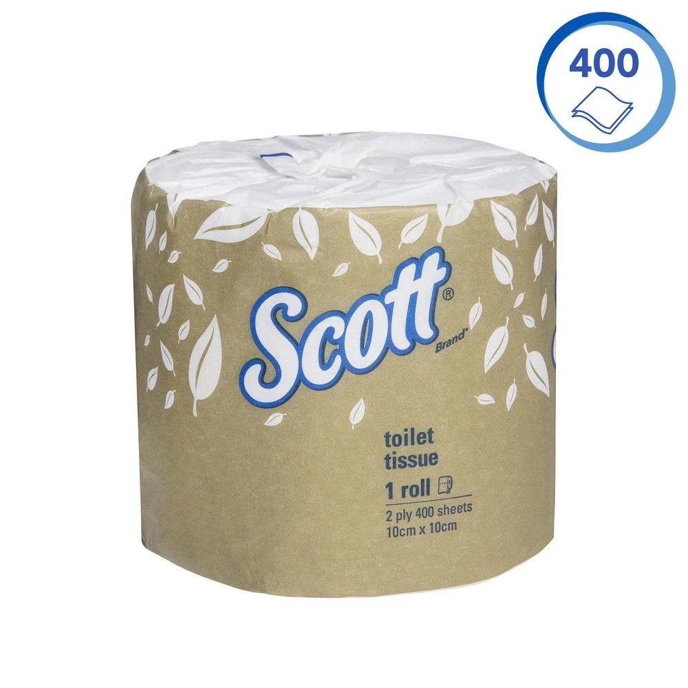 6 Scott Toilet Tissue 2 Ply 400 Sheet Roll, 6 of 6
